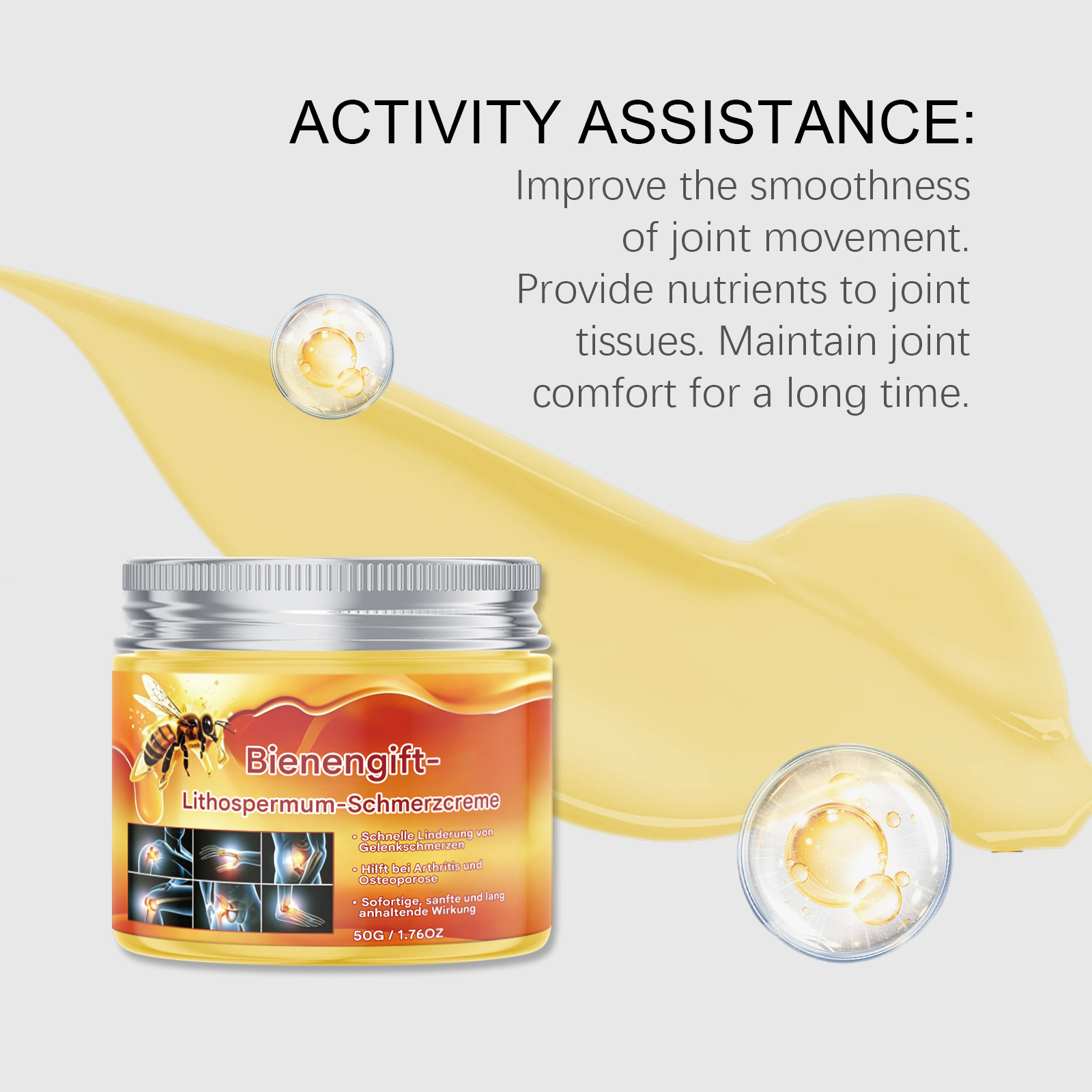 Joint Care Cream Moist Soft Fresh Light Relax Elbow Waist Joint Daily Massage Care