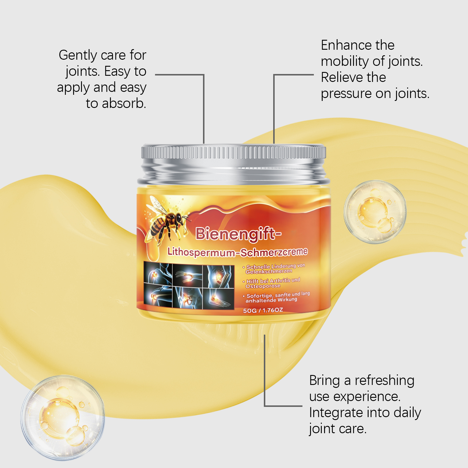 Joint Care Cream Moist Soft Fresh Light Relax Elbow Waist Joint Daily Massage Care