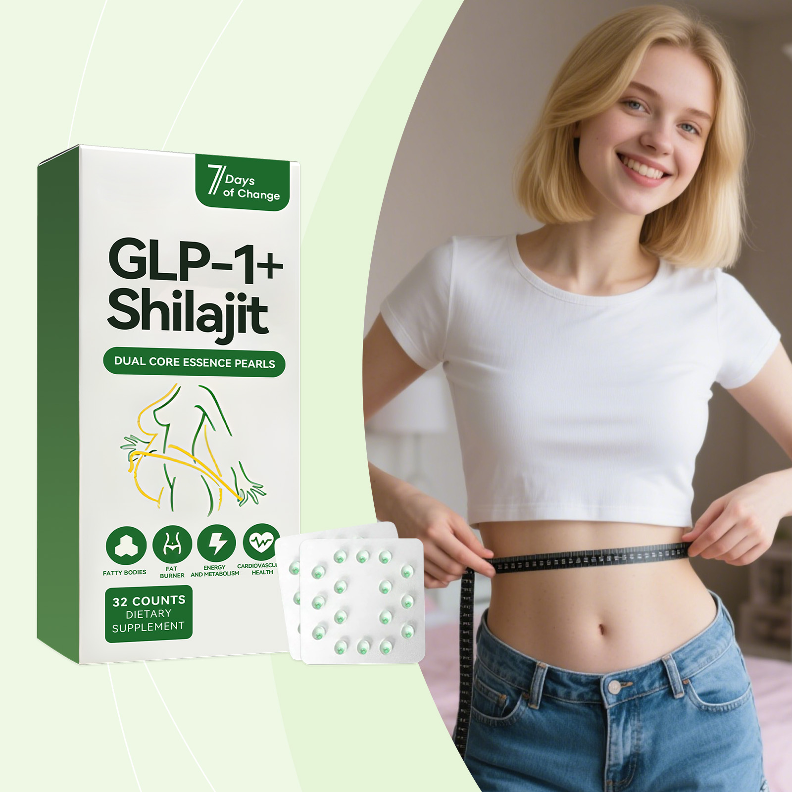 Body Care Bead Capsule Mild Ingredient Gentle Nourish Slim Figure Adjust Posture Daily Nutrition Supplement Oral Health Supply
