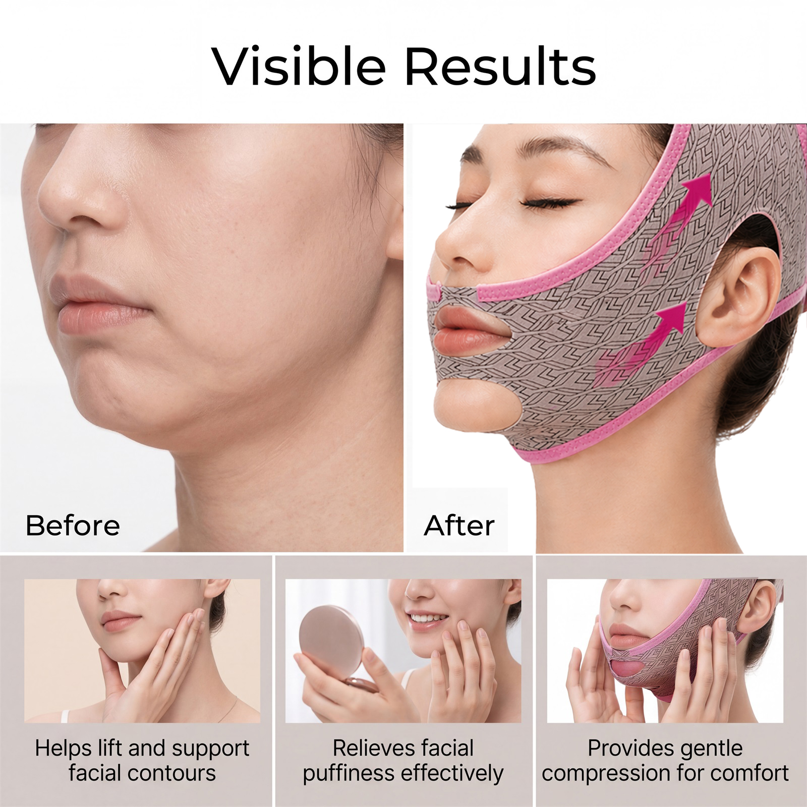 Soft Face Mask Breathable Skin Friendly Material Fit Facial Skin Comfort Non Tight Portable Daily Skin Care