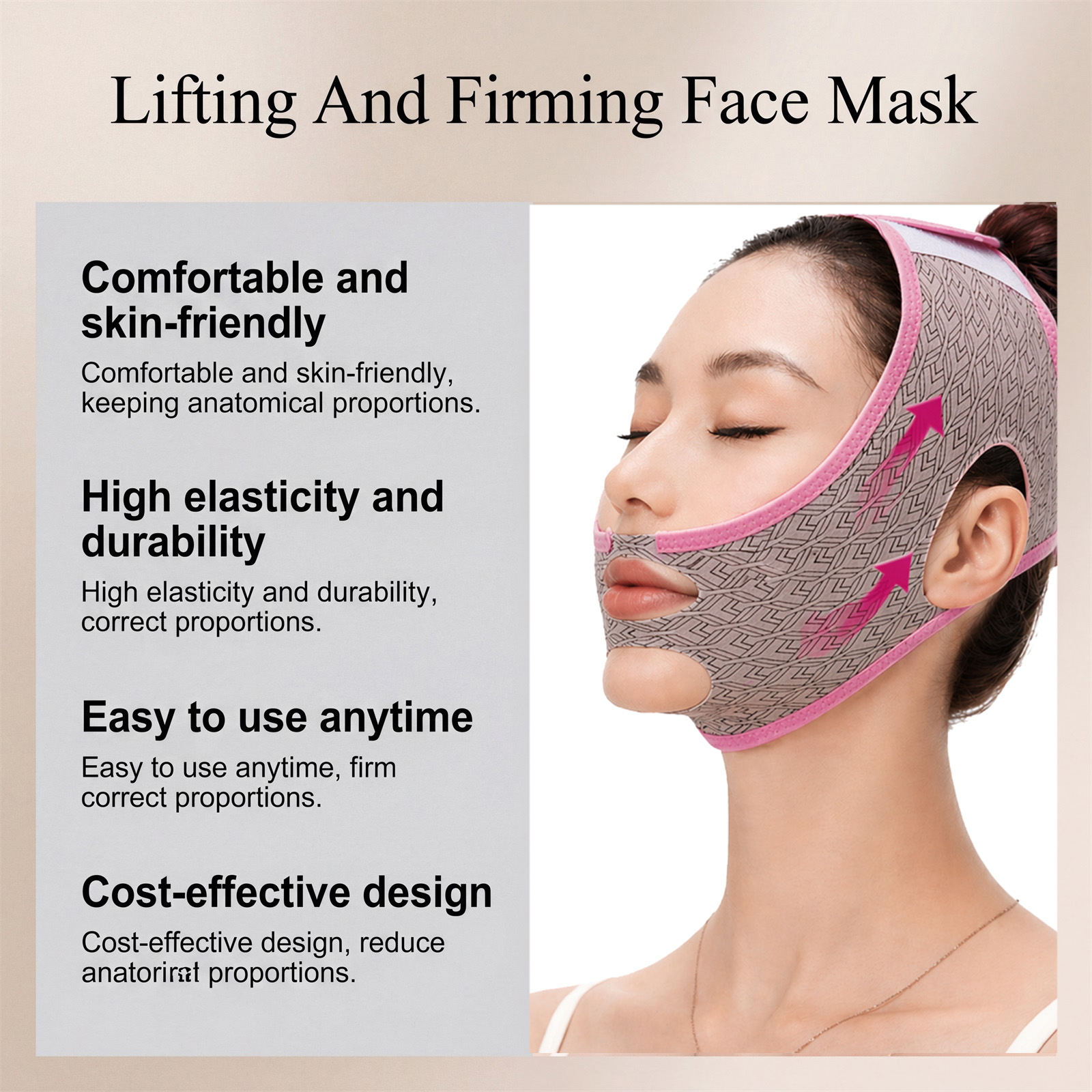 Soft Face Mask Breathable Skin Friendly Material Fit Facial Skin Comfort Non Tight Portable Daily Skin Care