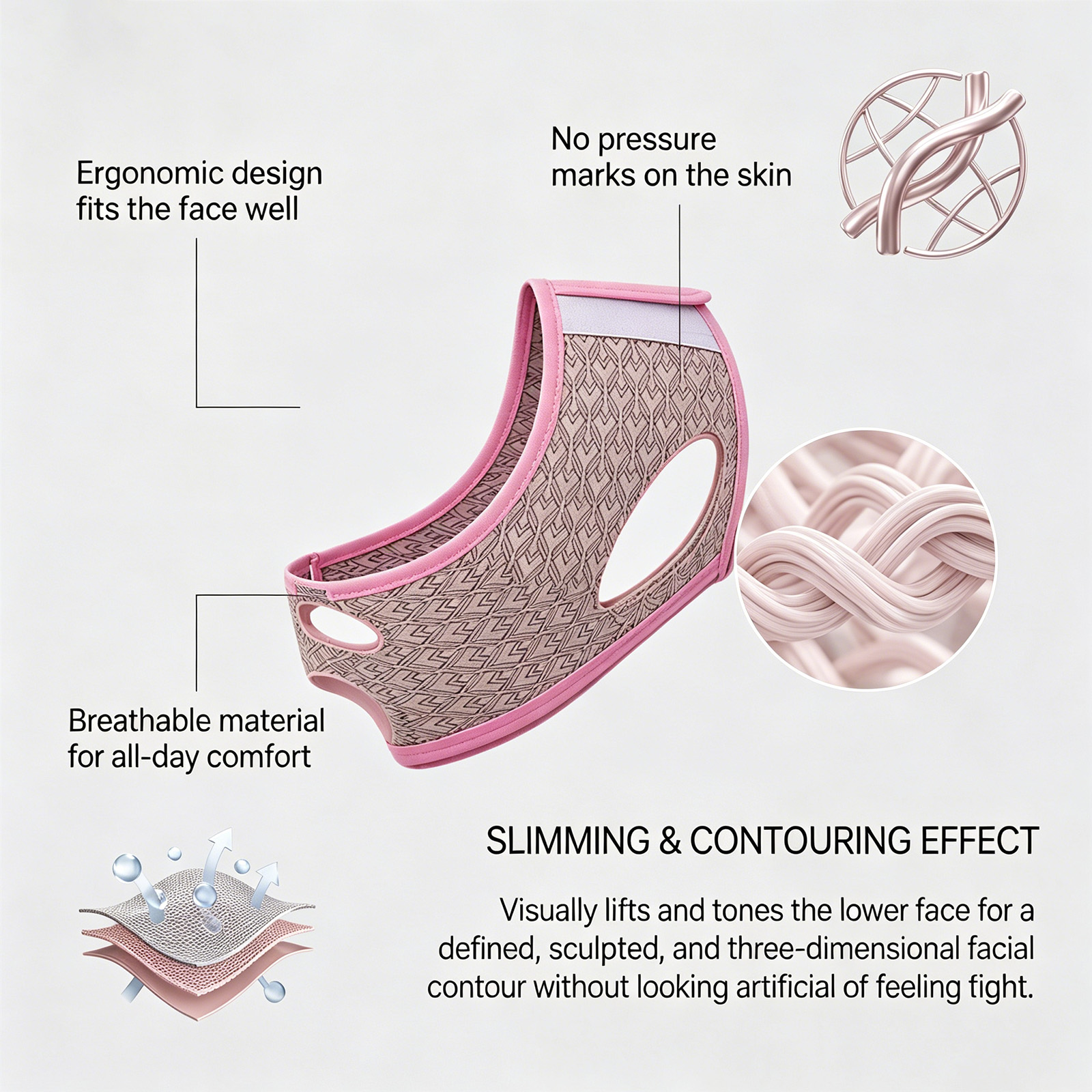 Soft Face Mask Breathable Skin Friendly Material Fit Facial Skin Comfort Non Tight Portable Daily Skin Care