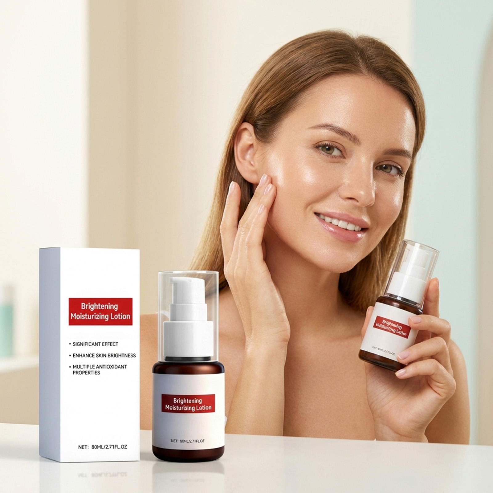 Brightening Moisturizing Lotion Mild Hydrating Nourishing Lightening Replenishing Protective Facial Daily Skin Care Cream