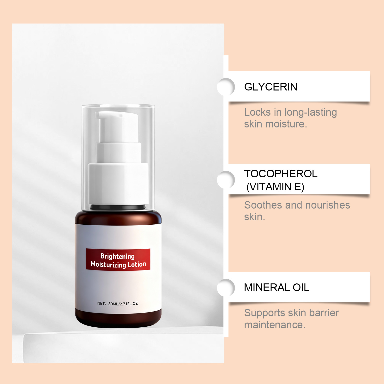 Brightening Moisturizing Lotion Mild Hydrating Nourishing Lightening Replenishing Protective Facial Daily Skin Care Cream