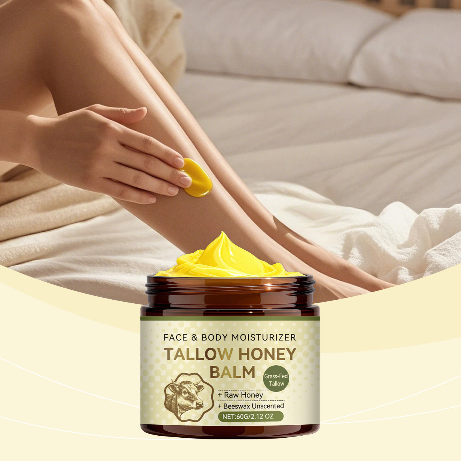 Tallow Skin Ointment Mild Moist Hydrate Soft Smooth Bright Comfort Whole Body Skin Care Cream