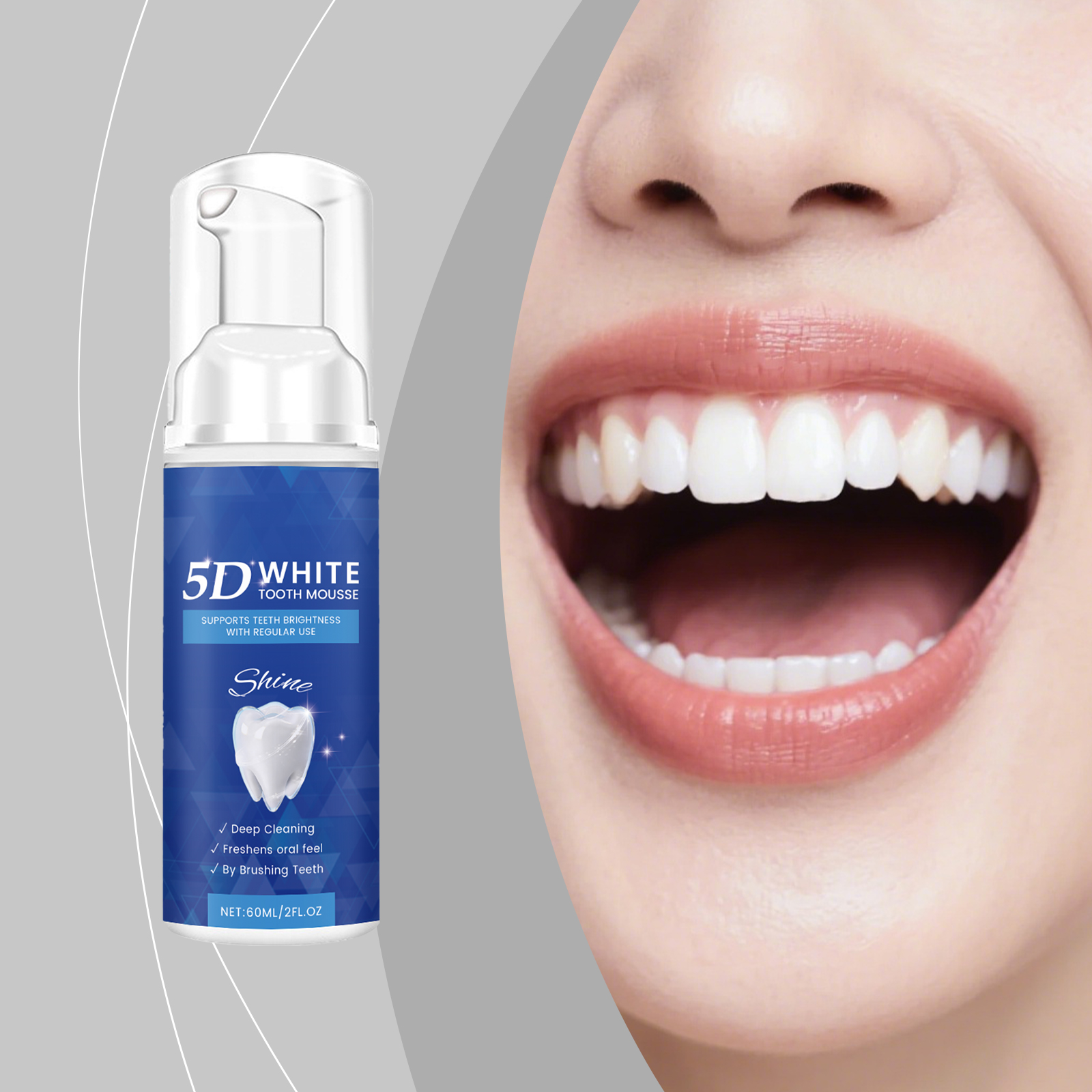 Whitening Dental Mousse Gentle Cleansing Protect Clean Teeth Daily Fresh Comfort Oral Care