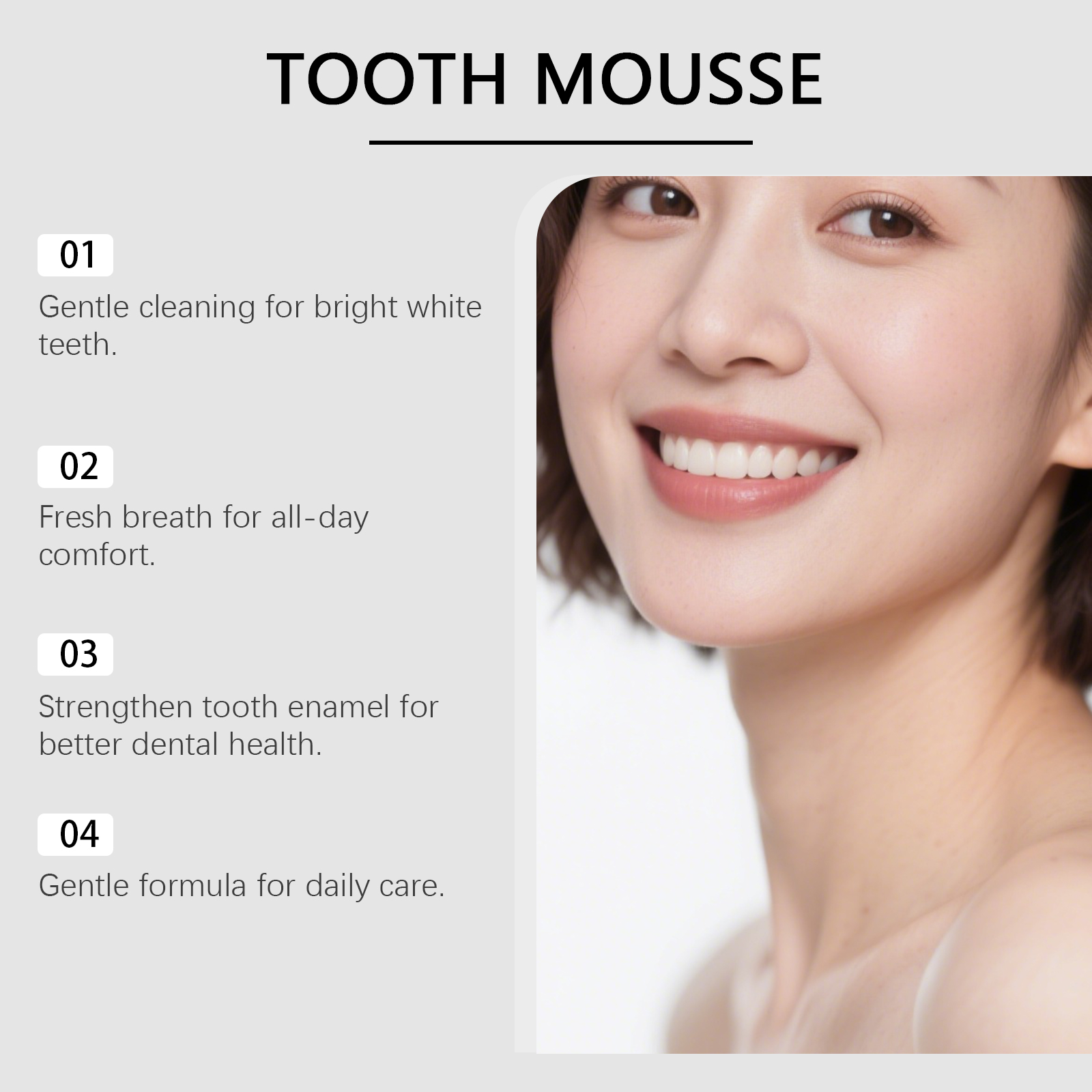 Whitening Dental Mousse Gentle Cleansing Protect Clean Teeth Daily Fresh Comfort Oral Care