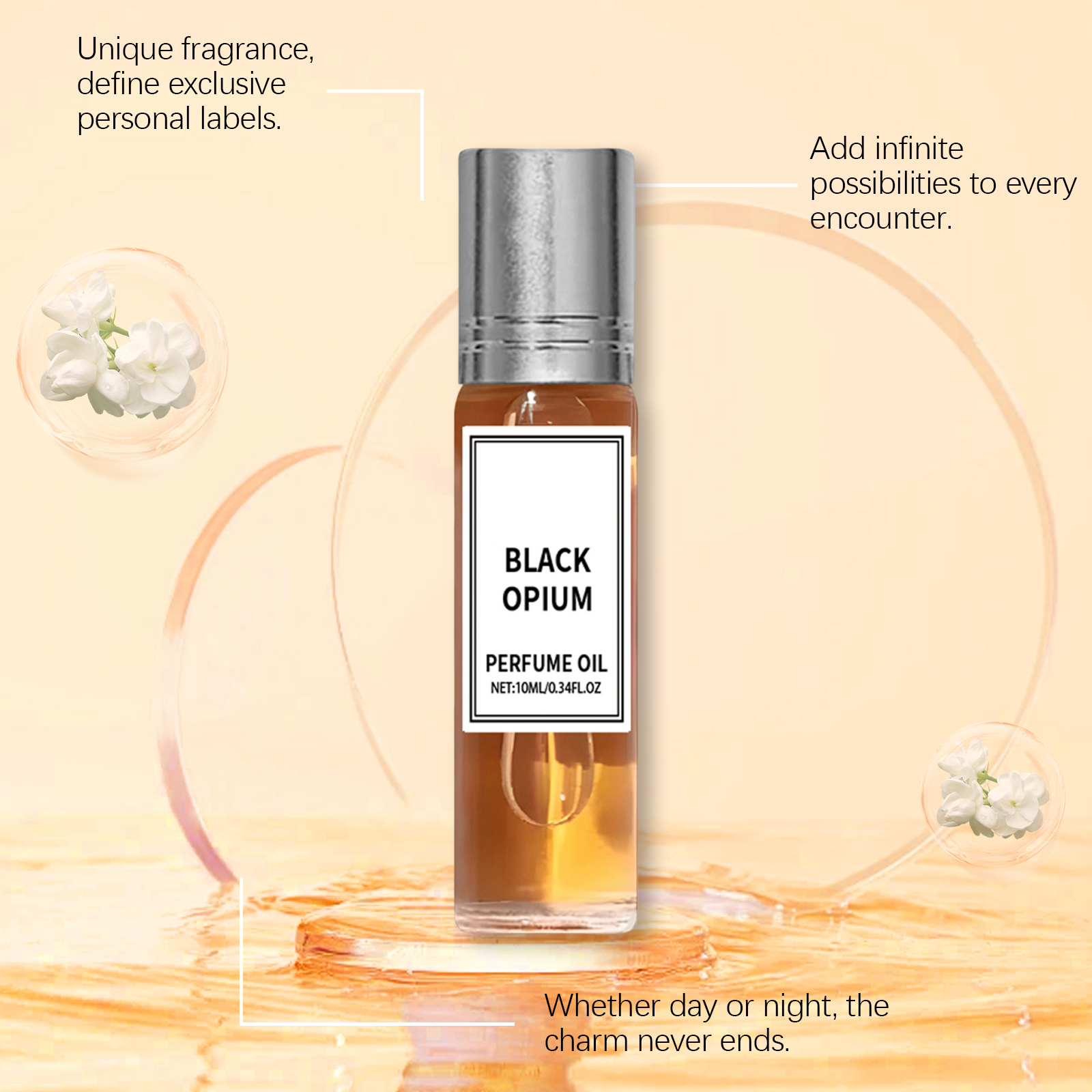 Yellow Jasmine Fragrance Water Long Lasting Portable Design Wrist Neck Niche Light Fragrance Fresh Atmosphere Perfume