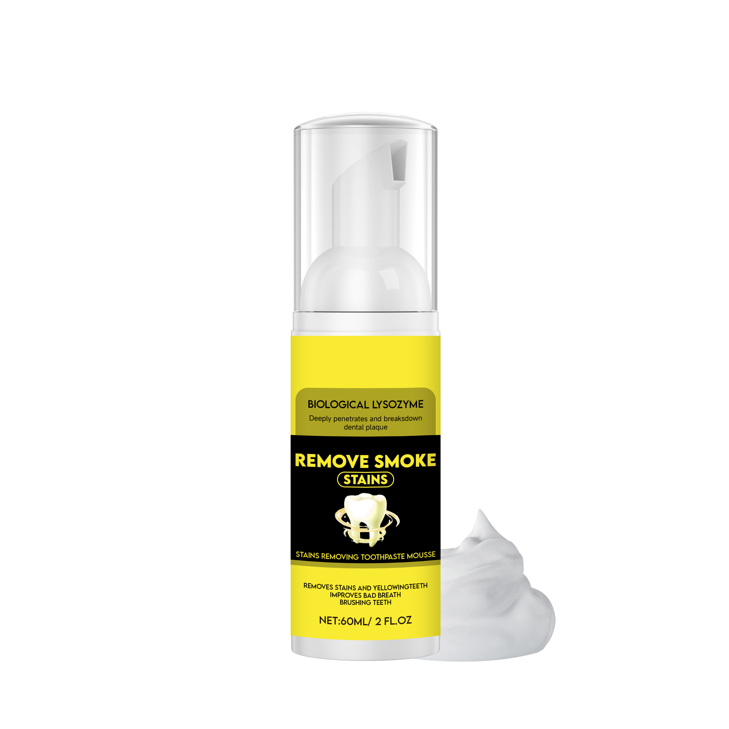Mousse Toothpaste Fresh Mint Mild Clean Teeth Pure Mouth Portable Gentle Daily Care