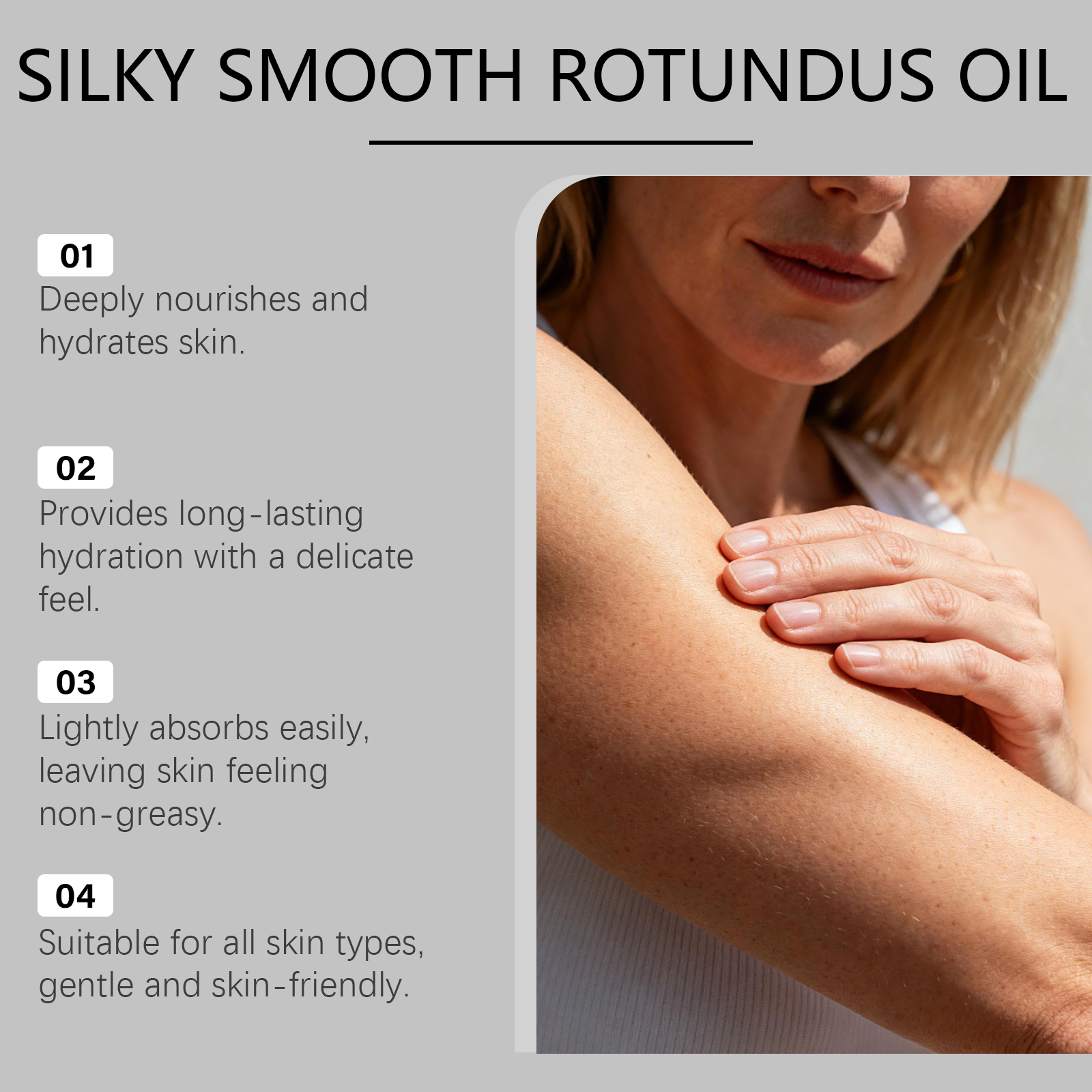 Cyperus Rotundus Care Oil Herbal Mild Fragrance Easy Spread Refreshing Non Sticky Whole Body Skin Daily Moisturizing Body Oil