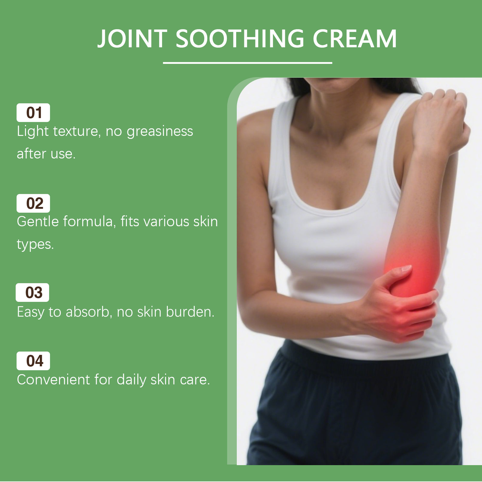Joint Care Cream Daily Nourish Knees Joints Comfort Mild Ingredients External Massage Care Ointment