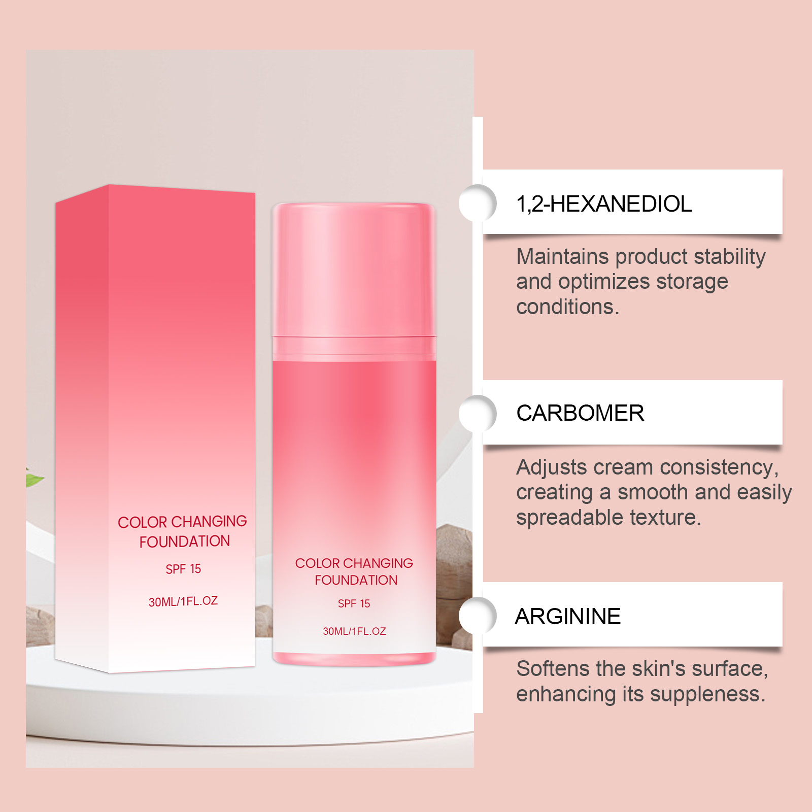 Temperature Change Foundation Skin Adaptive Fit Long Lasting Delicate Easy Spread Natural Sheer Foundation