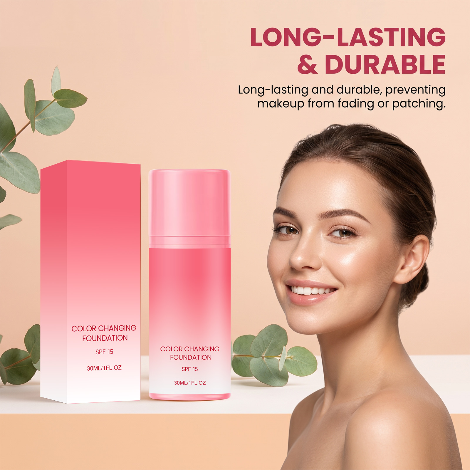 Temperature Change Foundation Skin Adaptive Fit Long Lasting Delicate Easy Spread Natural Sheer Foundation