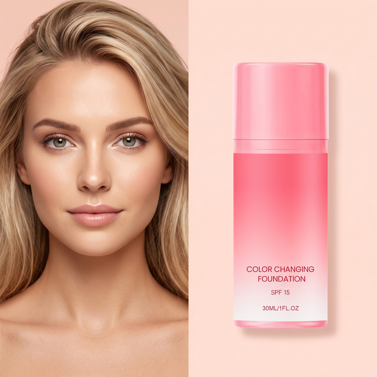 Temperature Change Foundation Skin Adaptive Fit Long Lasting Delicate Easy Spread Natural Sheer Foundation