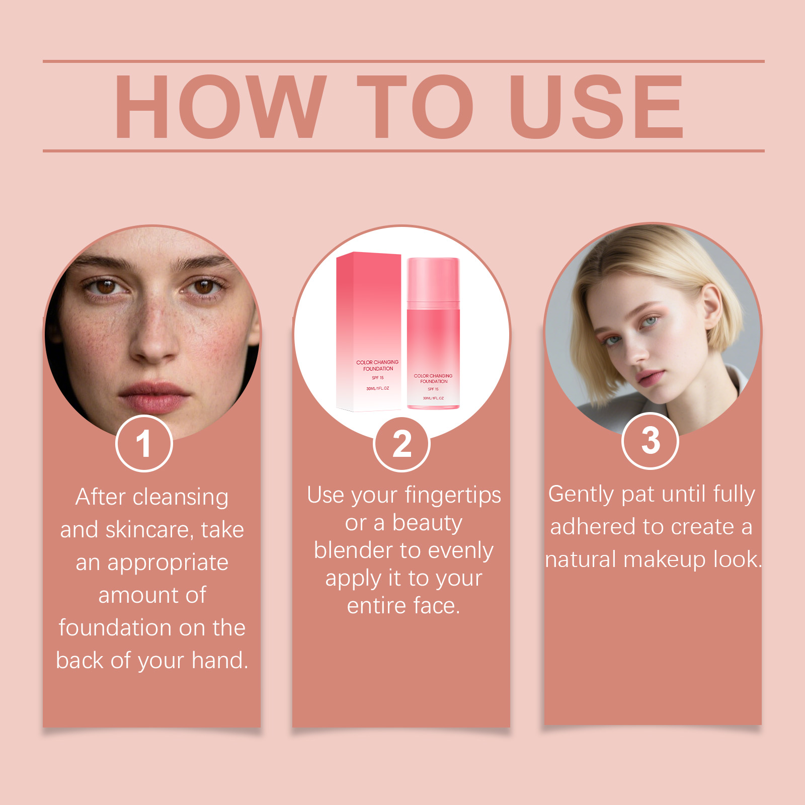 Temperature Change Foundation Skin Adaptive Fit Long Lasting Delicate Easy Spread Natural Sheer Foundation