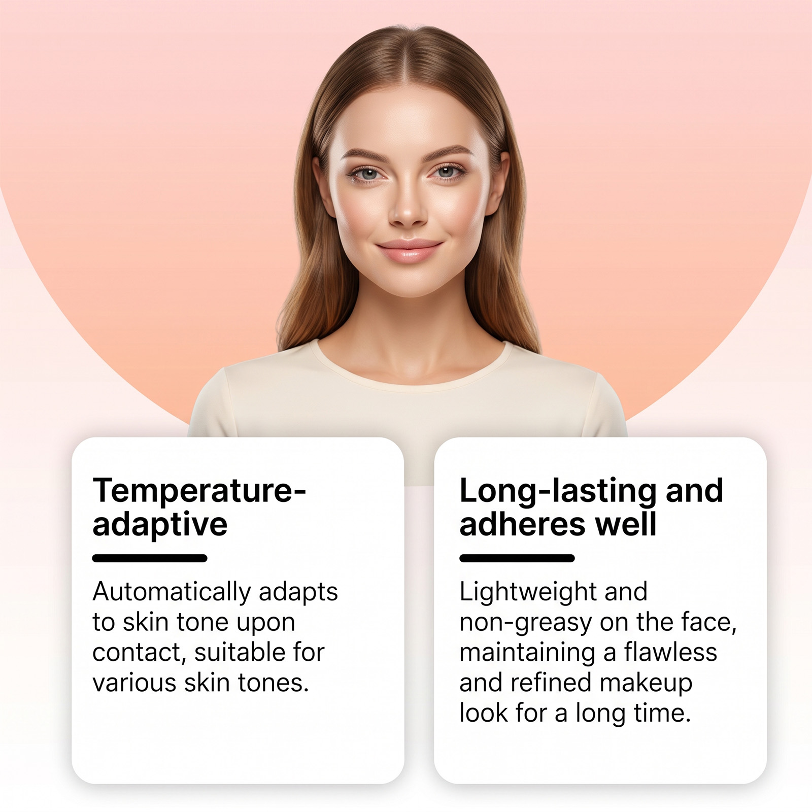 Temperature Change Foundation Skin Adaptive Fit Long Lasting Delicate Easy Spread Natural Sheer Foundation