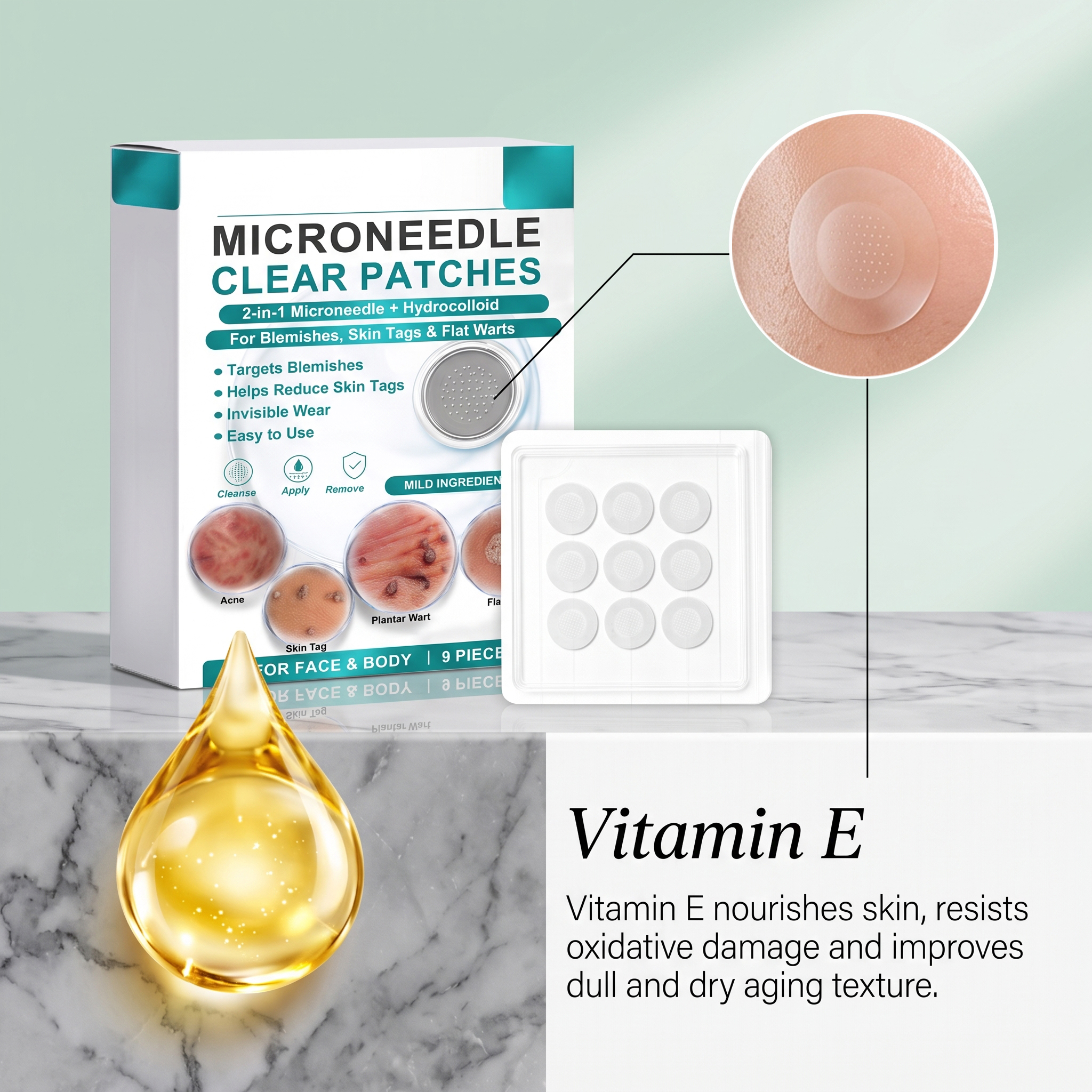 Skin Care Patch Mild Formula Skin Friendly Breathable Clean Body Skin Smooth Comfort Care Patch