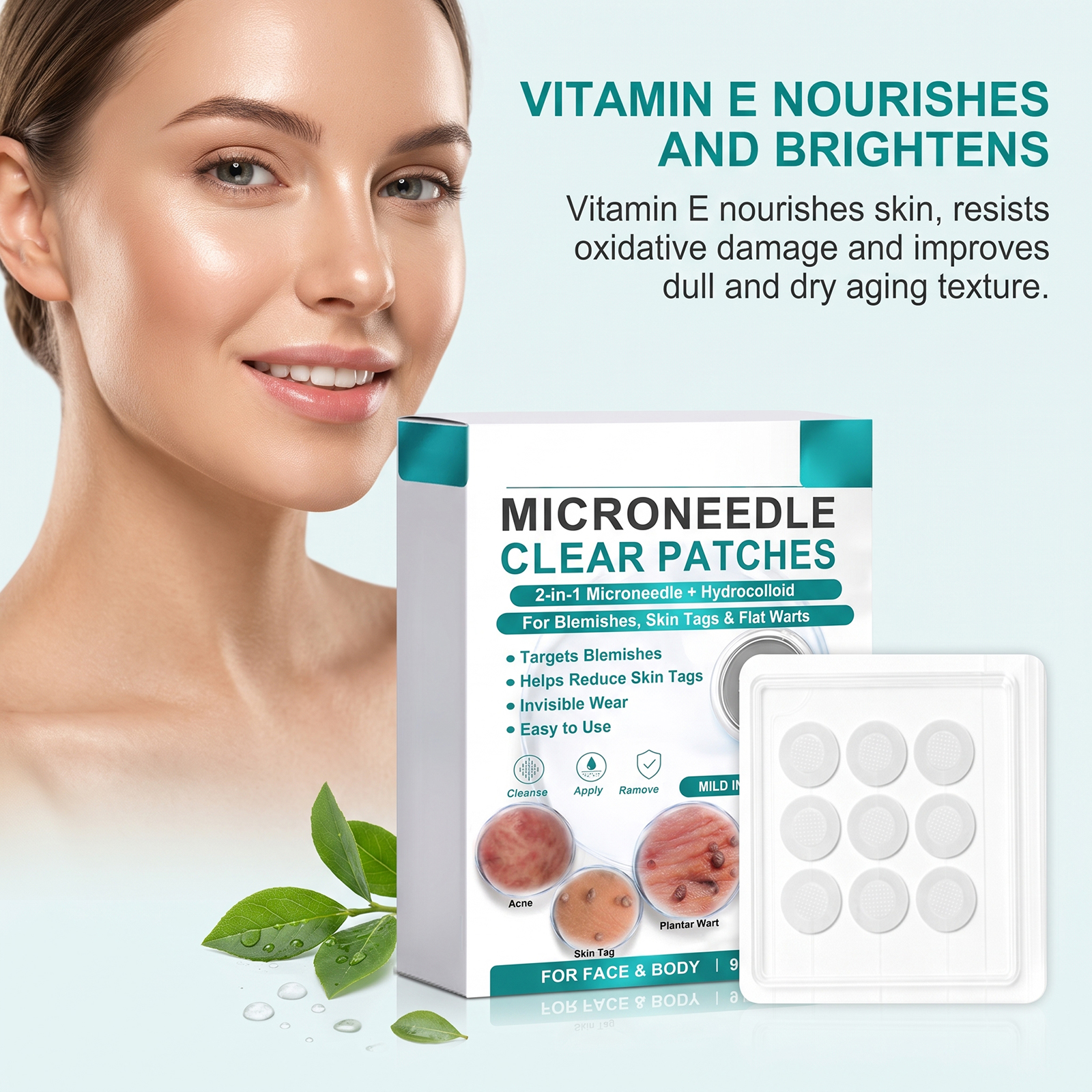 Skin Care Patch Mild Formula Skin Friendly Breathable Clean Body Skin Smooth Comfort Care Patch