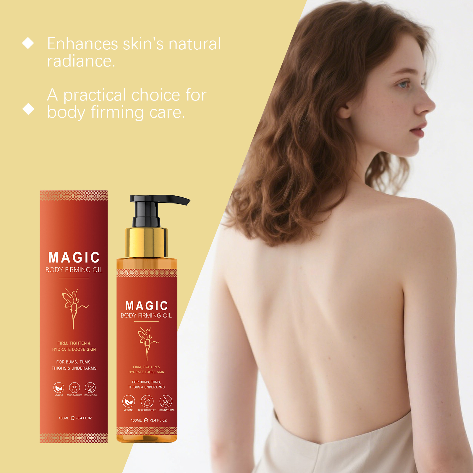 Body Moisturizing Oil Gentle Nourishing Hydrating For Daily Skin Care On External Human Body Skin