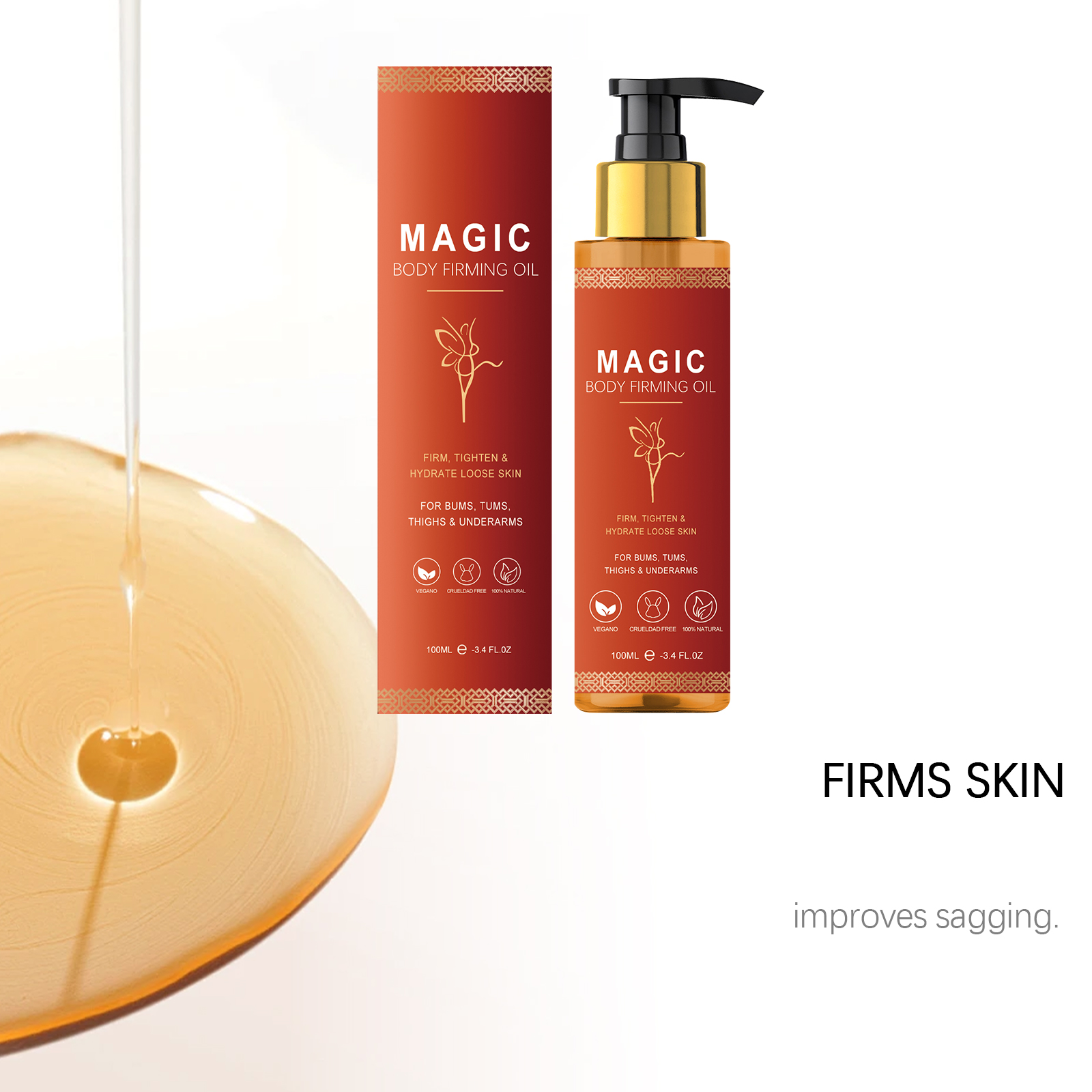 Body Moisturizing Oil Gentle Nourishing Hydrating For Daily Skin Care On External Human Body Skin