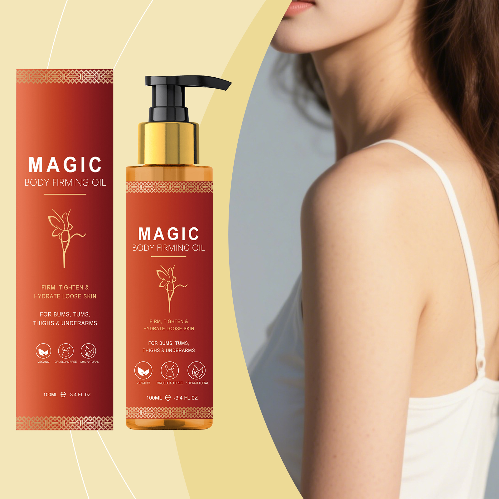 Body Moisturizing Oil Gentle Nourishing Hydrating For Daily Skin Care On External Human Body Skin