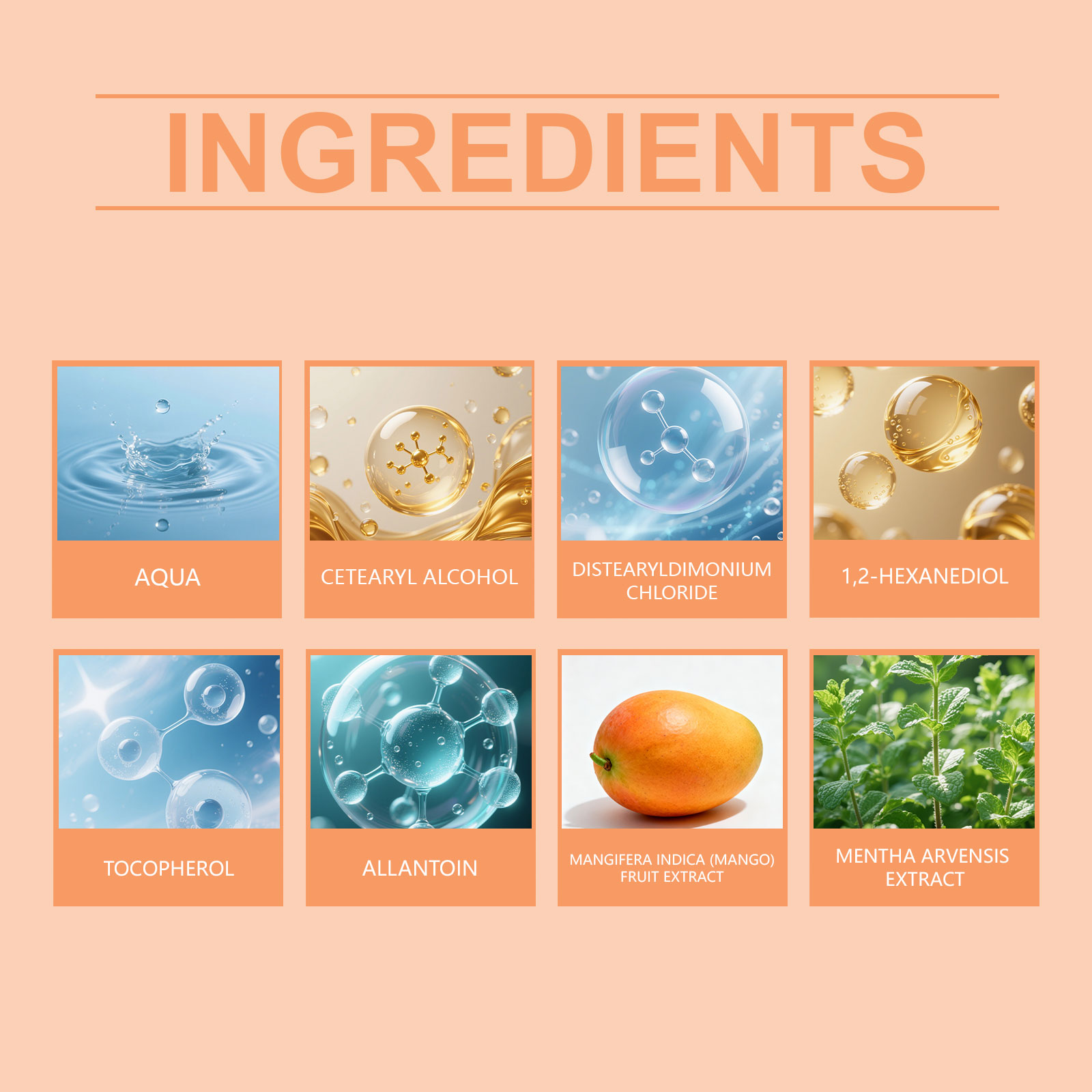 Mango Leave In Hair Conditioner Moisturizing Soft Hair Care Scalp Hydrating Clean Scalp Hair