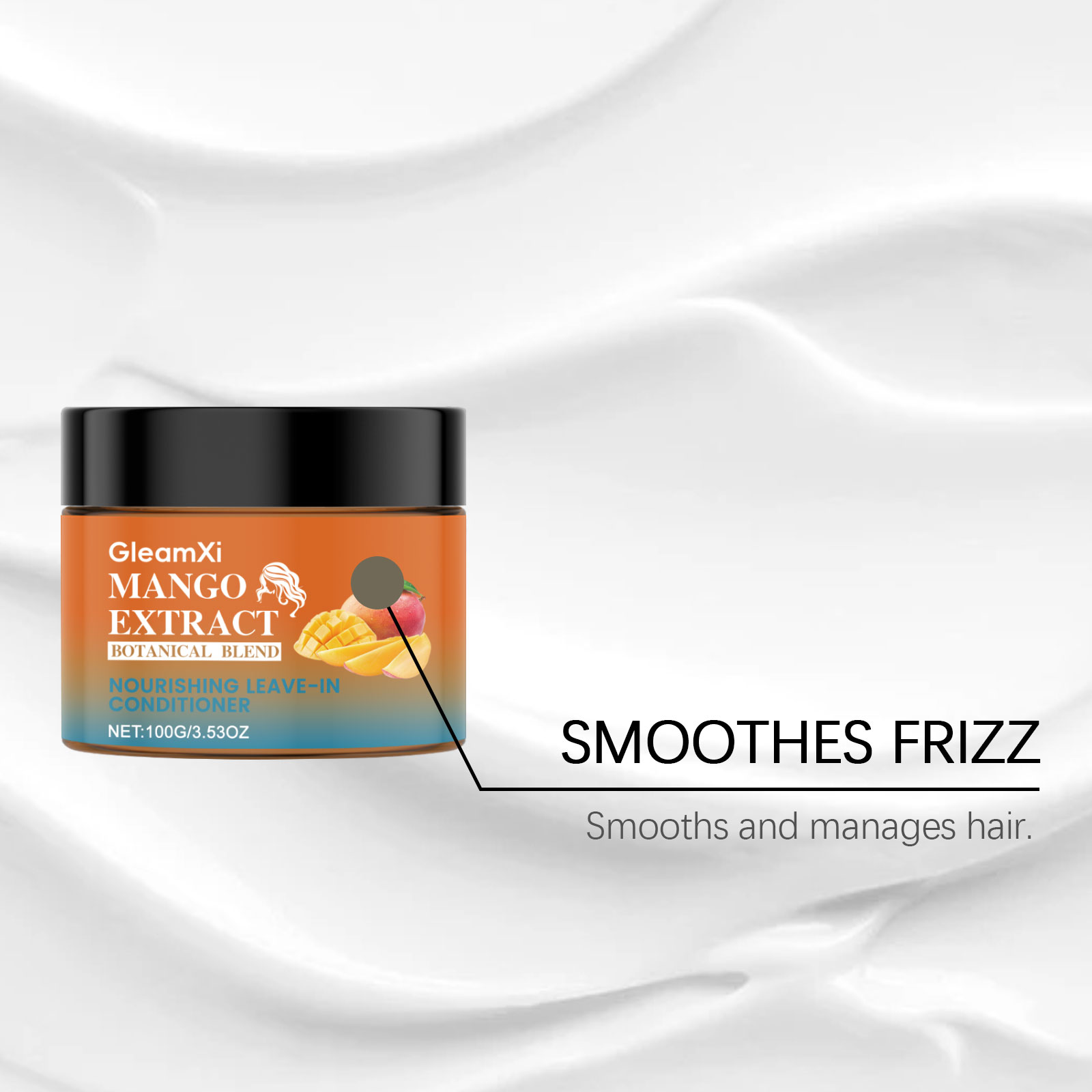 Mango Leave In Hair Conditioner Moisturizing Soft Hair Care Scalp Hydrating Clean Scalp Hair