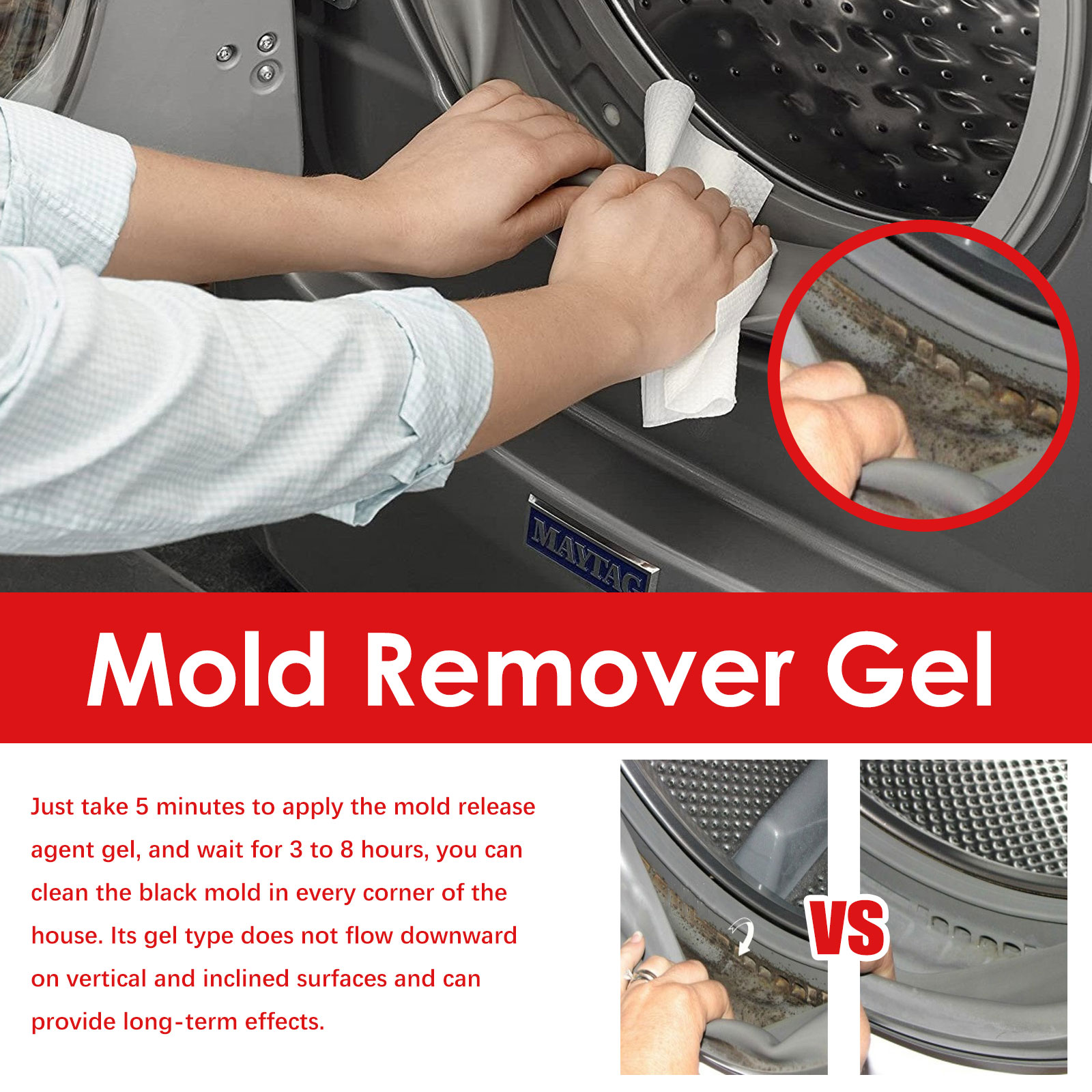 Mold Remover Gel Household Powerful AntiMold Cleaning Detergent Bathroom Wall Tile Floor Stain