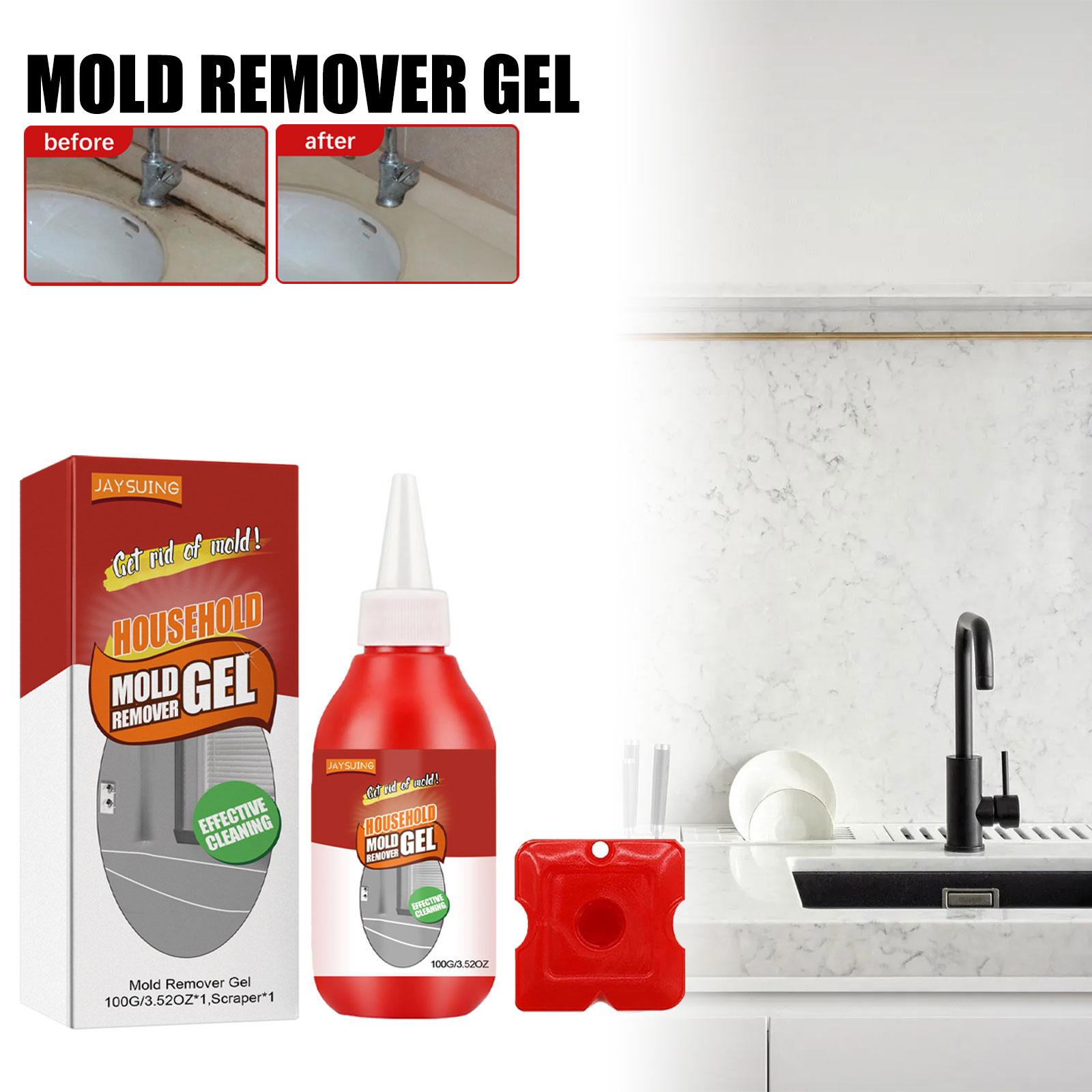 Mold Remover Gel Household Powerful AntiMold Cleaning Detergent Bathroom Wall Tile Floor Stain