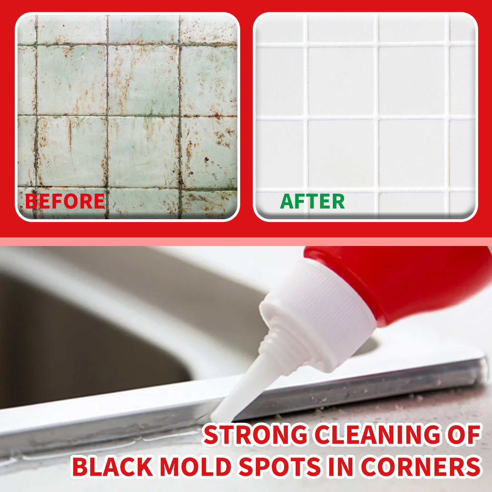 Mold Remover Gel Household Powerful AntiMold Cleaning Detergent Bathroom Wall Tile Floor Stain