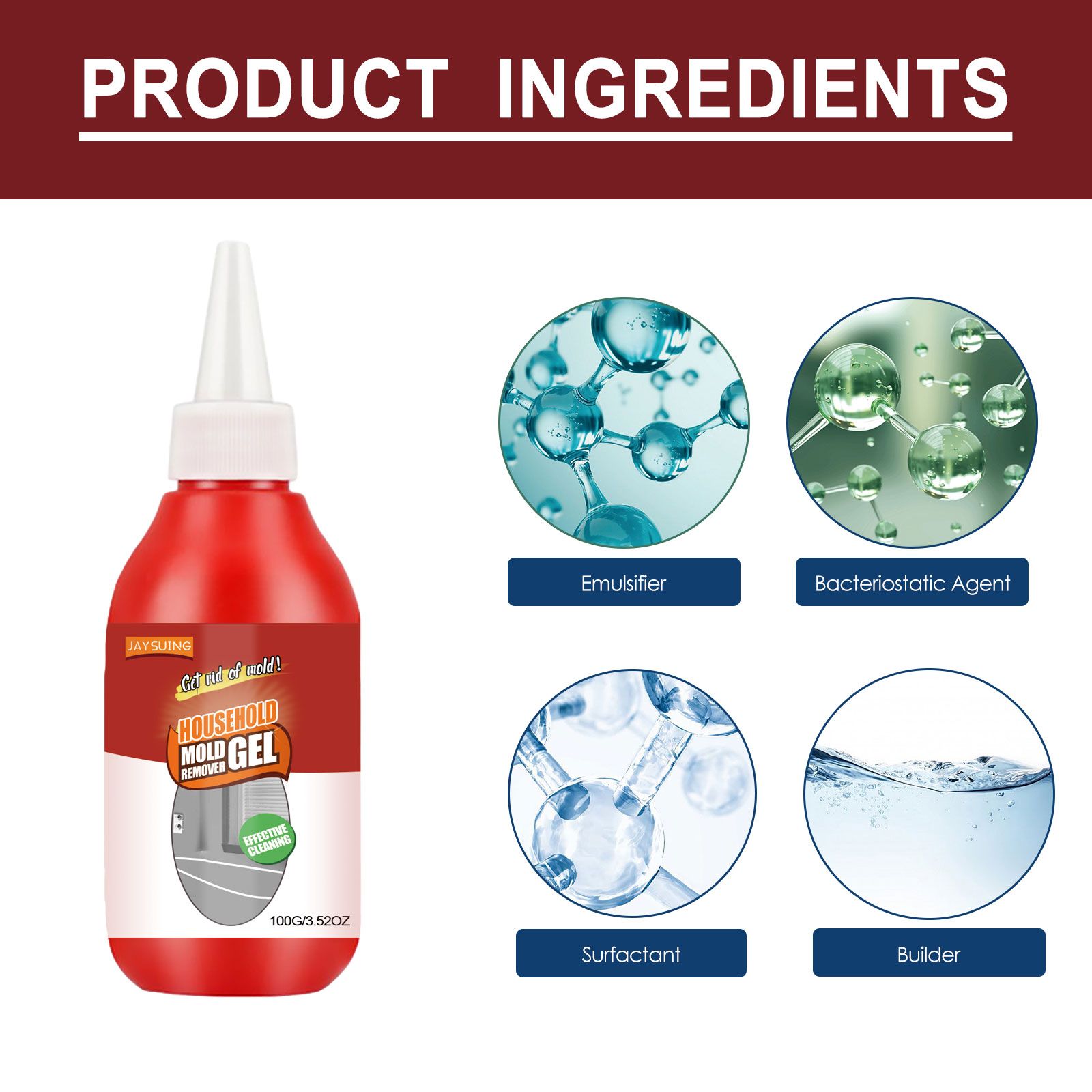 Mold Remover Gel Household Powerful AntiMold Cleaning Detergent Bathroom Wall Tile Floor Stain