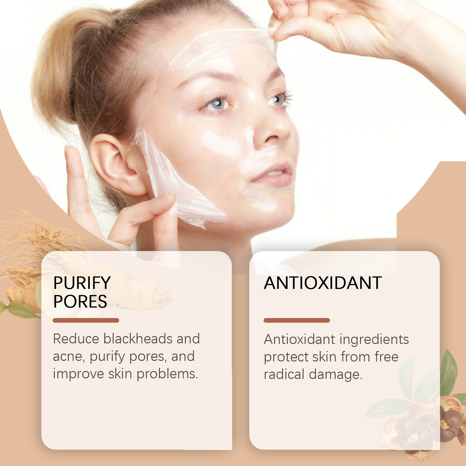 Collagen Peel Off Mask Moisturizing Hydrating Nourishing Anti Wrinkle Brightening Skin Facial Care
