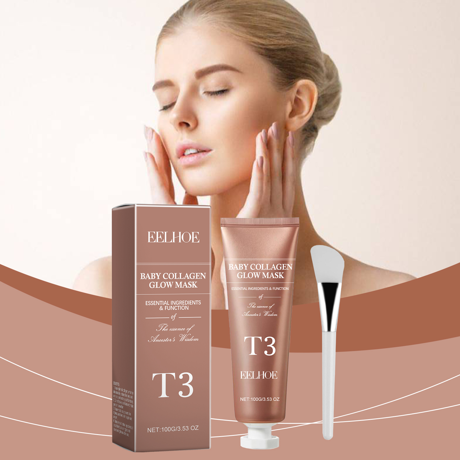 Collagen Peel Off Mask Moisturizing Hydrating Nourishing Anti Wrinkle Brightening Skin Facial Care