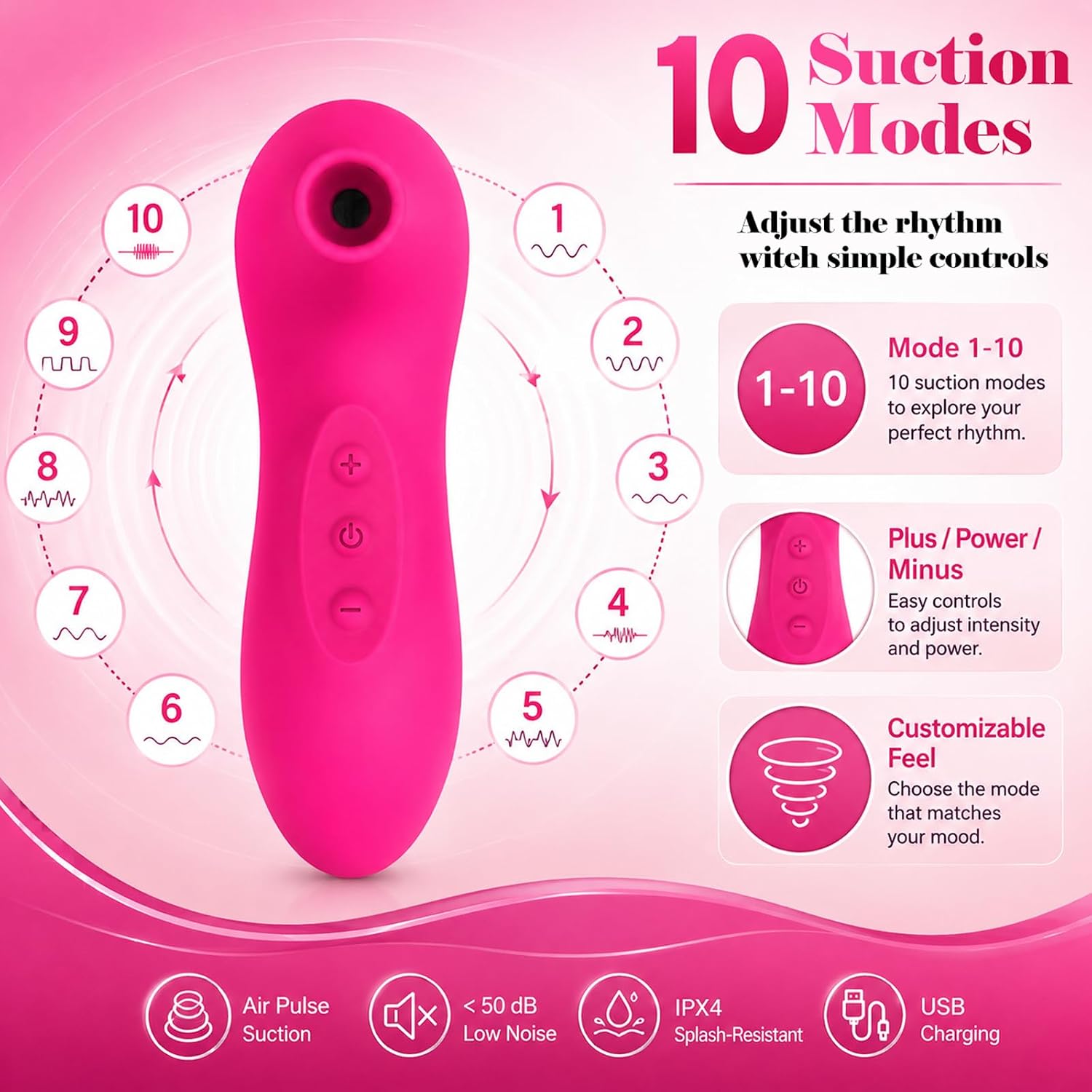 Vibrating Sucking Nipple Clitoral Stimulator Vibrator Sex Suction Vibrater Sex Toy Silent G-Spot Stimulation Clit Sucker