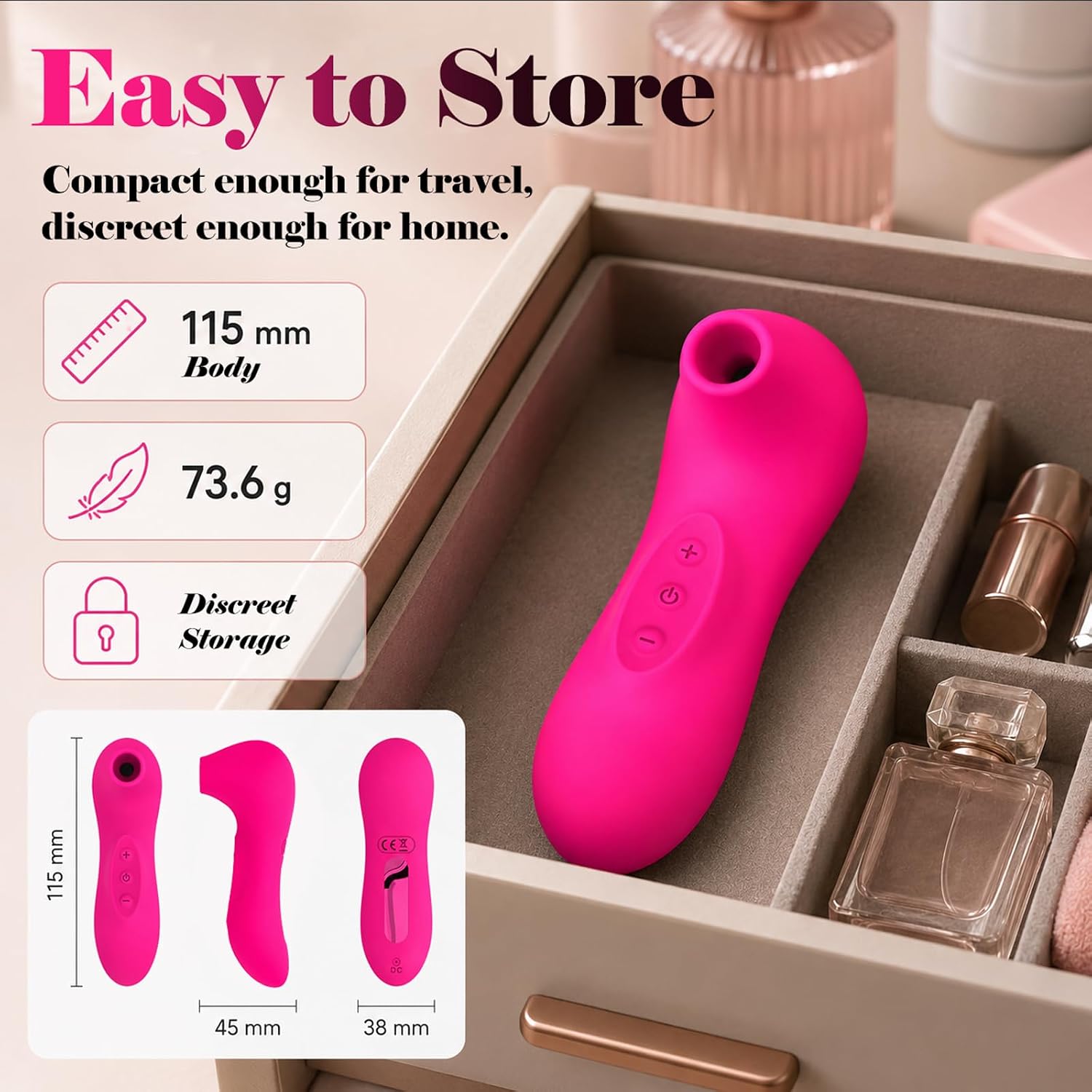 Vibrating Sucking Nipple Clitoral Stimulator Vibrator Sex Suction Vibrater Sex Toy Silent G-Spot Stimulation Clit Sucker