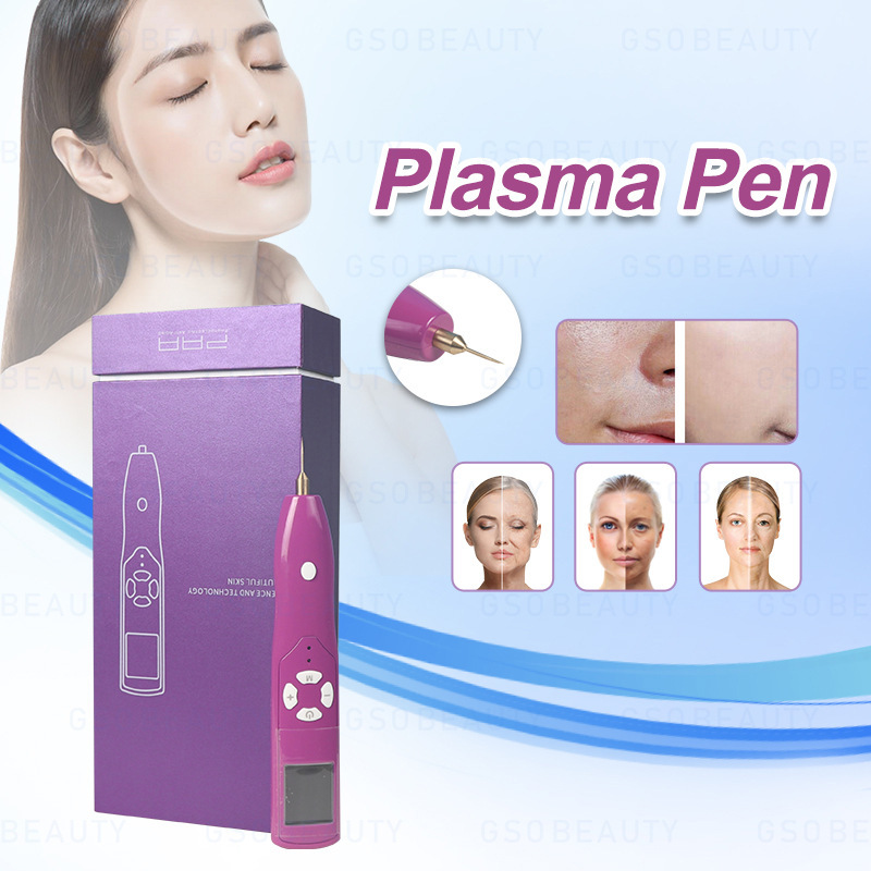 (Purple) Cold Plasma Pen Wrinkle Removal Jet Cold Eyelid Lifting Pen Spot Mole Removal Plus Ozone Plasma Pen Machine for Home