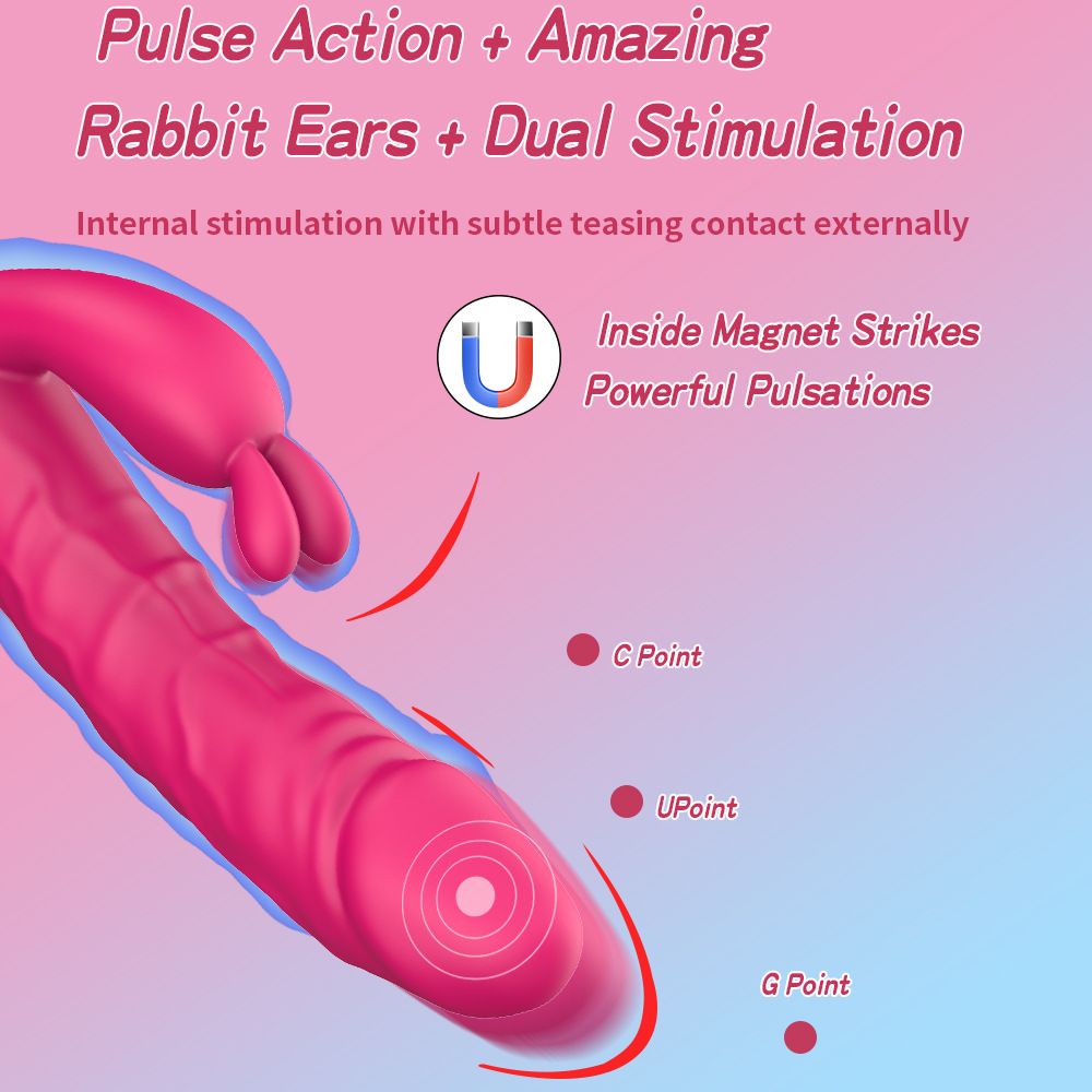 (Black) Women Sex Toys Pulse Vibrating Wand Dual Motor Clitoral Stimulator Masturbator Adult Toys  G-Spot Dildo AV Wand Adult Pleasure