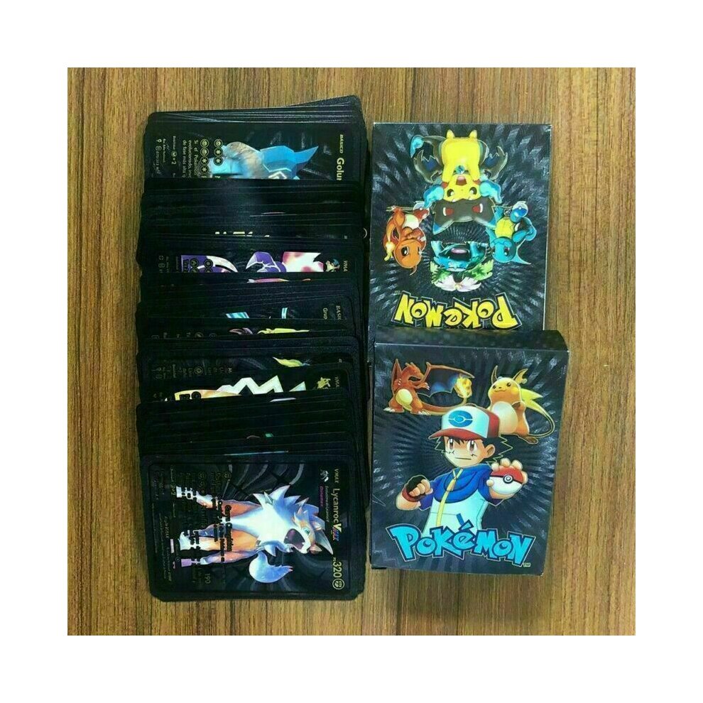 (Black) 55Pcs For Pokemon Card Mint Vmax GX Charizard Collection Boxes