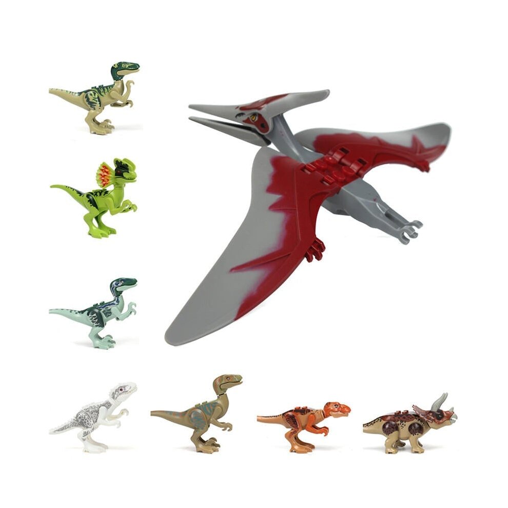 8pcs Different Dinosaur World Building Blocks Mini Figures Toys