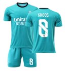 Football Jersey 21-22 Real Madrid Football Club2 Green T-shirt with Number Name KROOS BENZEMA MODRIC Soccer Sports Uniforms for Adults Youths Kids Boys Outdoors Sportswear Training