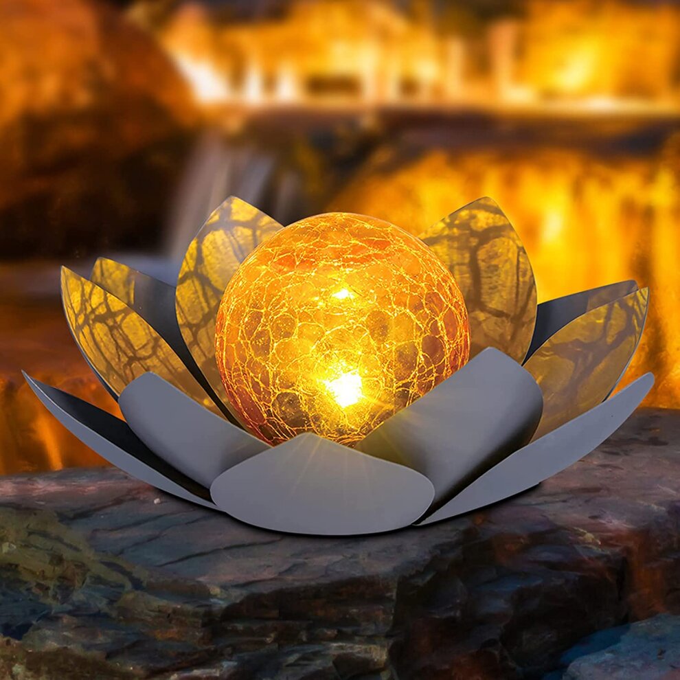Solar Lights Outdoor Garden Lotus Decoration Waterproof Patio Lawn