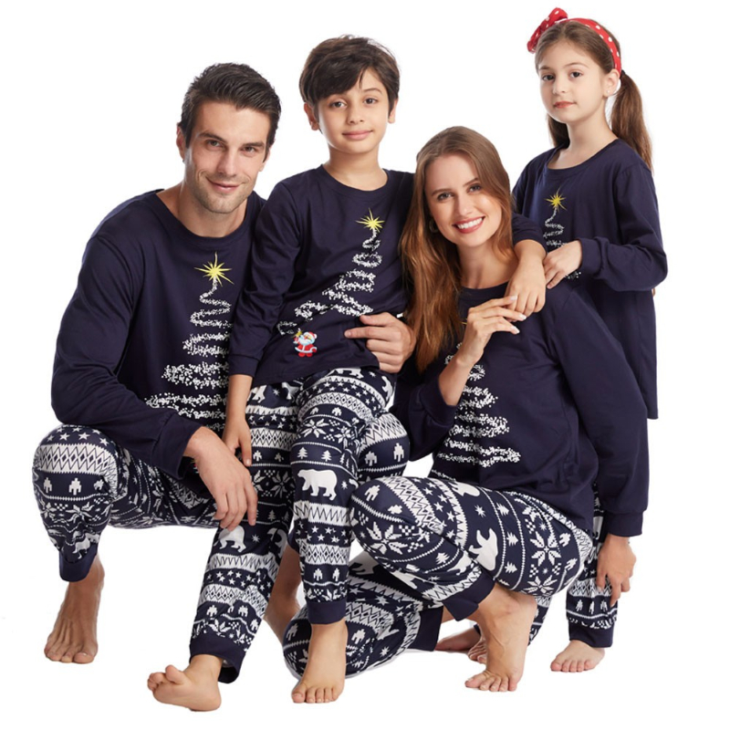 (2T Kids) Christmas Family Pyjamas Set Matching Christmas Pajamas for Women Men Kids Baby Red Plaid Xmas PJs Holiday Nightwear Sleepwear Loungerwear Matching Outfits Pajamas Sets Merry Christmas Homewear