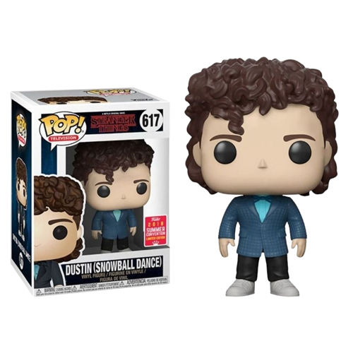 Funko Pop Stranger Things Action Figure Dustin Snowball Dance Vinyl Figure with Box PVC Model Collection Prop Exquisite Figures Anime Toys Decor Table Ornaments Christmas Gifts 10cm