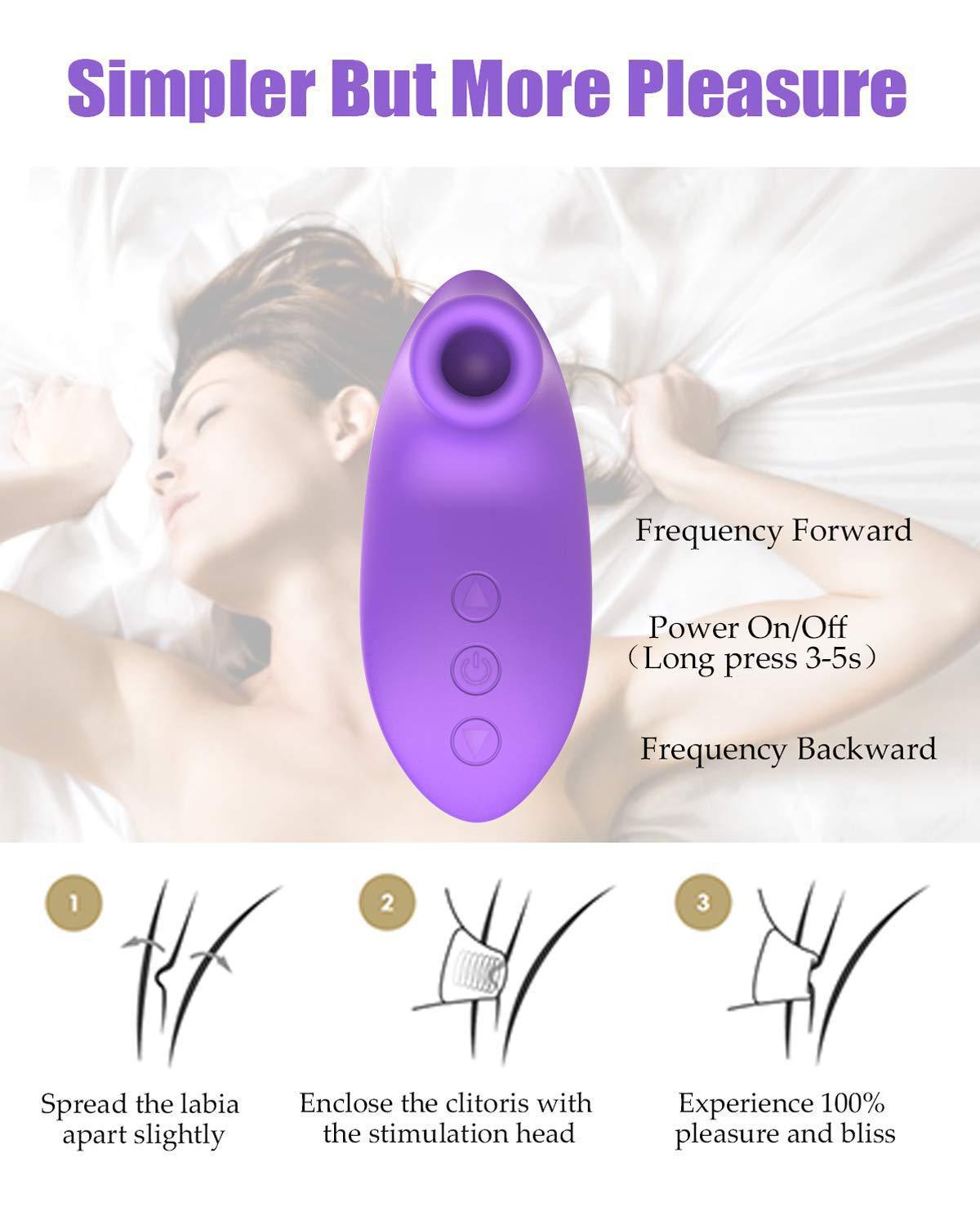 Waterproof Vibrator Adult Sex Toys Vibrating Oral Bullet 10 Sucking Mode Silent Adult Toys for Couples Men and Women Flirting Pleasure Clitorals Nipples Stimulating