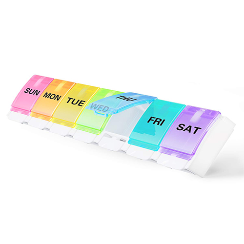 7 Day Pill Box Organiser Large with 7 Large Compartments - Once a Day
