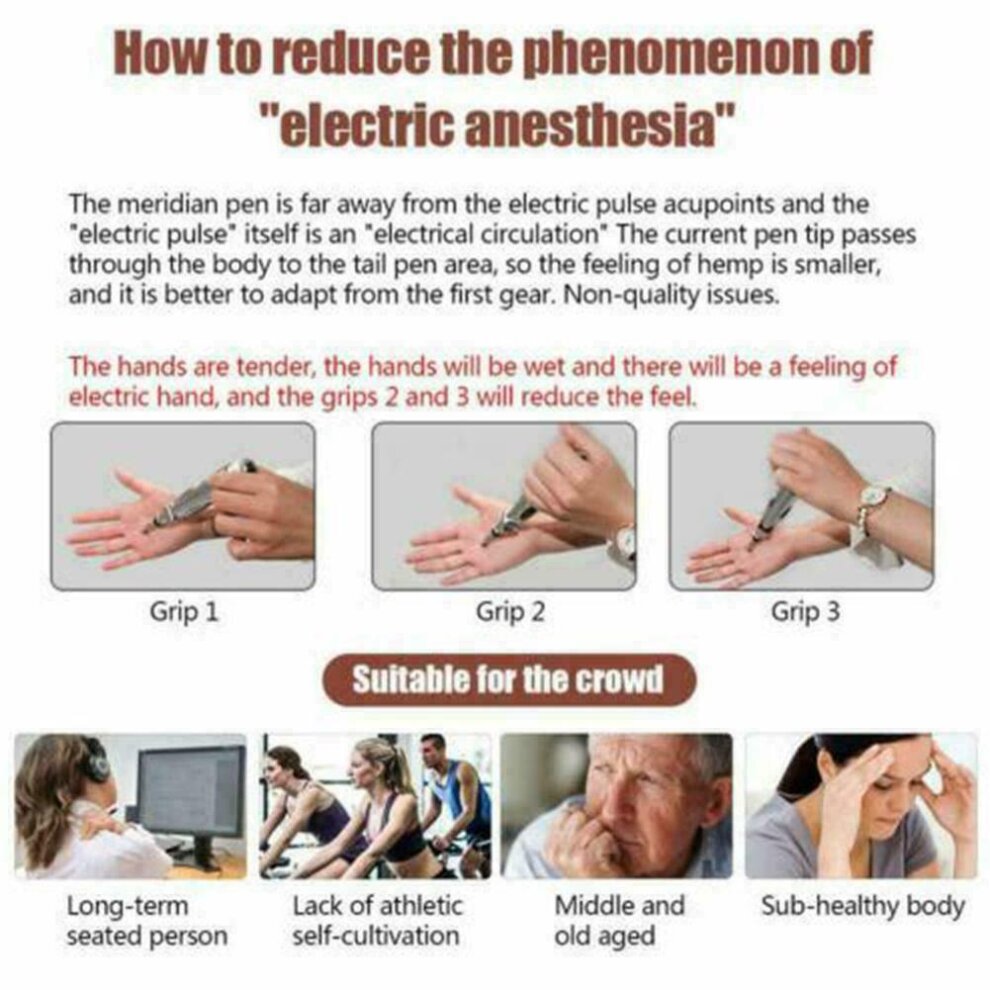 Electronic Laser Acupuncture Massager Pen Magnet Therapy Meridian Body
