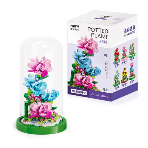 Romantic Flower Building Blocks Carnation Bouquet Assembled Bricks Home Decor Simulation Flowers Childrens Toys Girl Gifts