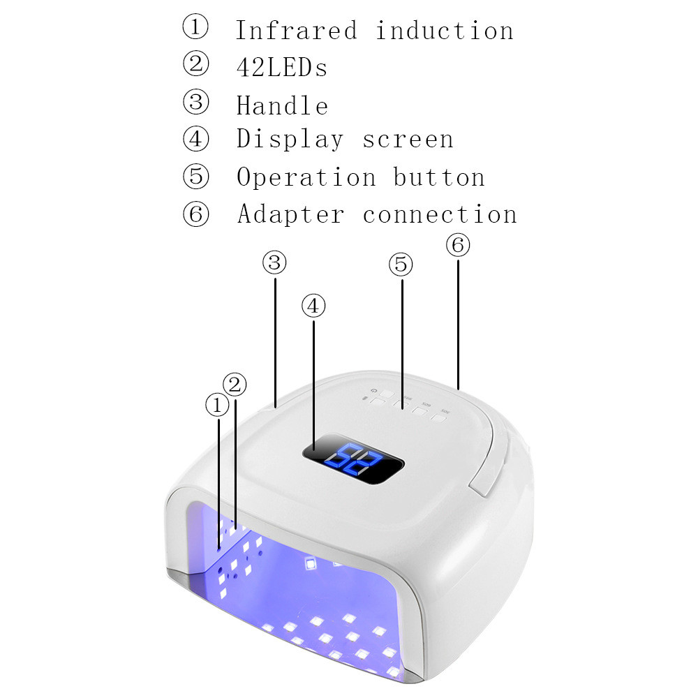 Nail Lamp Rechargeable Wireless Gel Polish UV Cure Light 60W Professional Nail Dryer Cordless Nail Led Lamp Manicure Machine Pedicure Lights Built-in 15600mAh Battery Best for Home Nail Salon