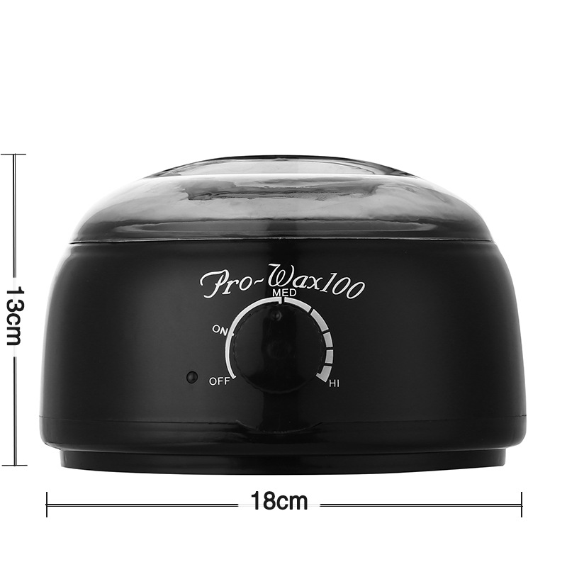 (Black) Wax Heater Electric Wax Warmer Hair Removal Kit Depilatory Epilator Wax-melt Waxing Kit Heating Machine Beauty Salon Spa Skin Care Device with Adjustable Temperature Hard Wax Beans for Hand Foot Therapy Bath