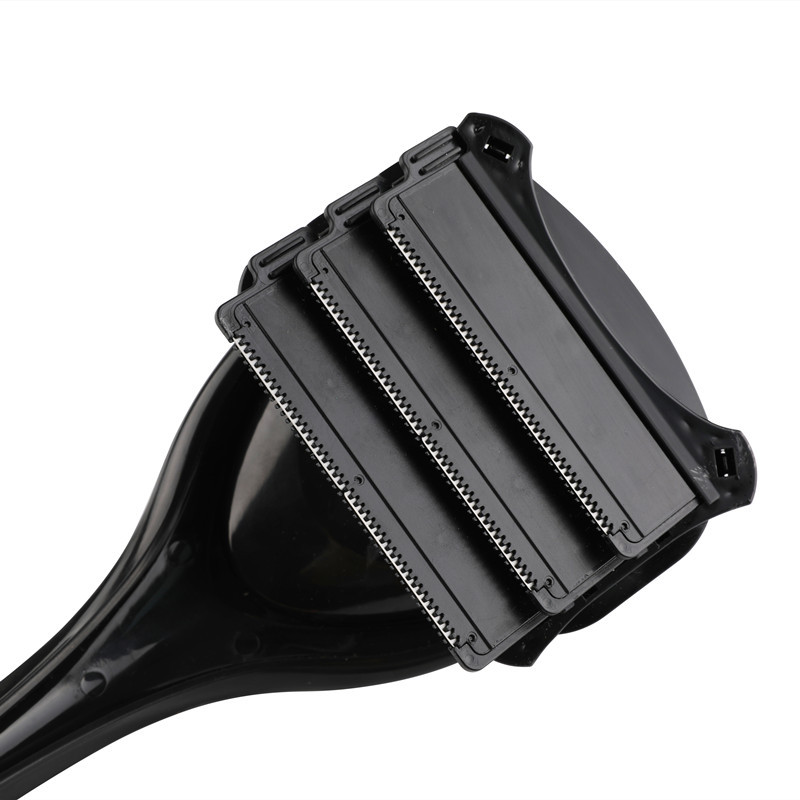 Manual Back Hair Shaver for Men Foldable Long Handle Body Hair Trimmer with Double Blade